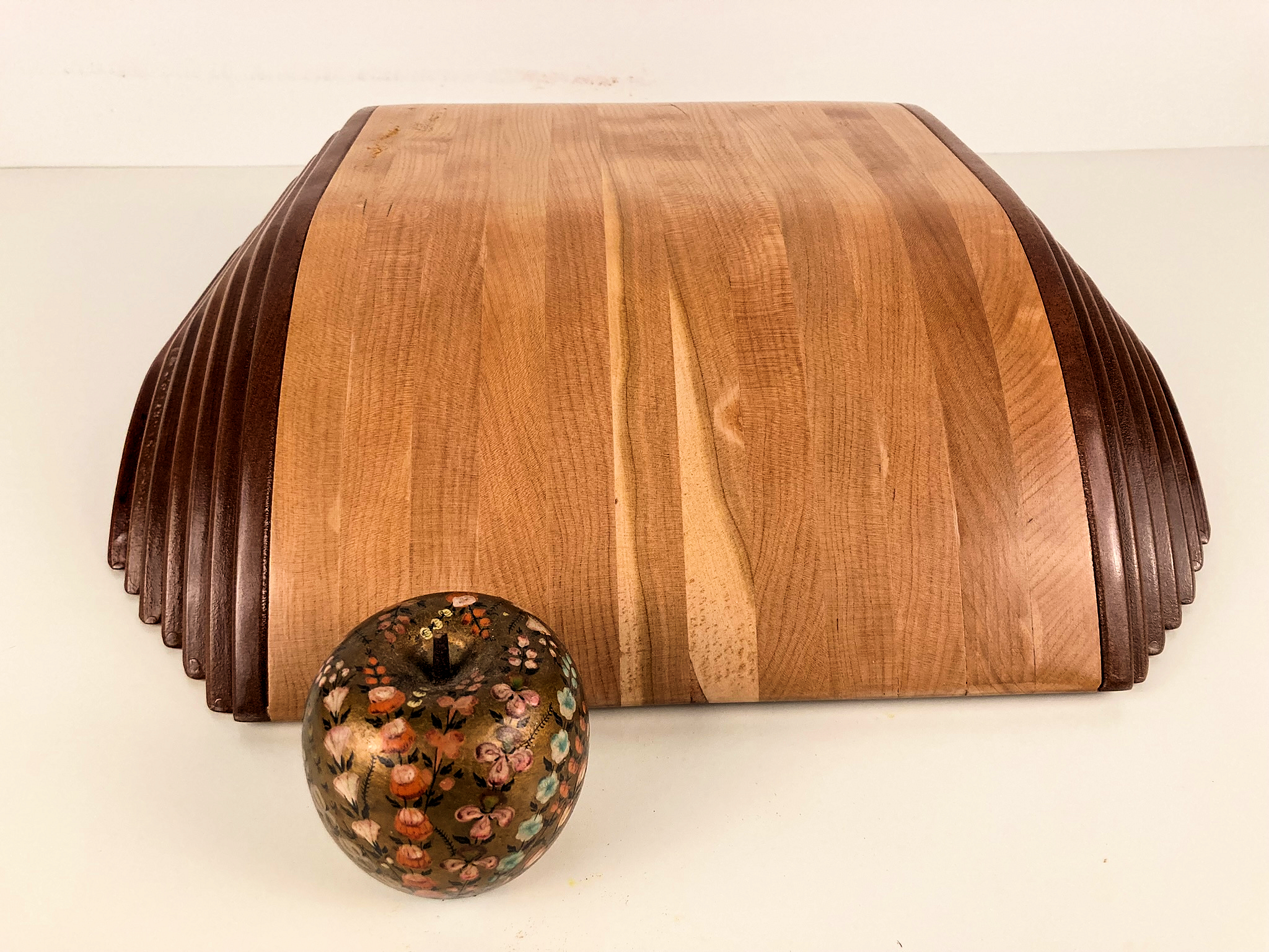 Wood Bowl Large and Square - in Cherry, African Sapele Mahogany & Red Padauk 