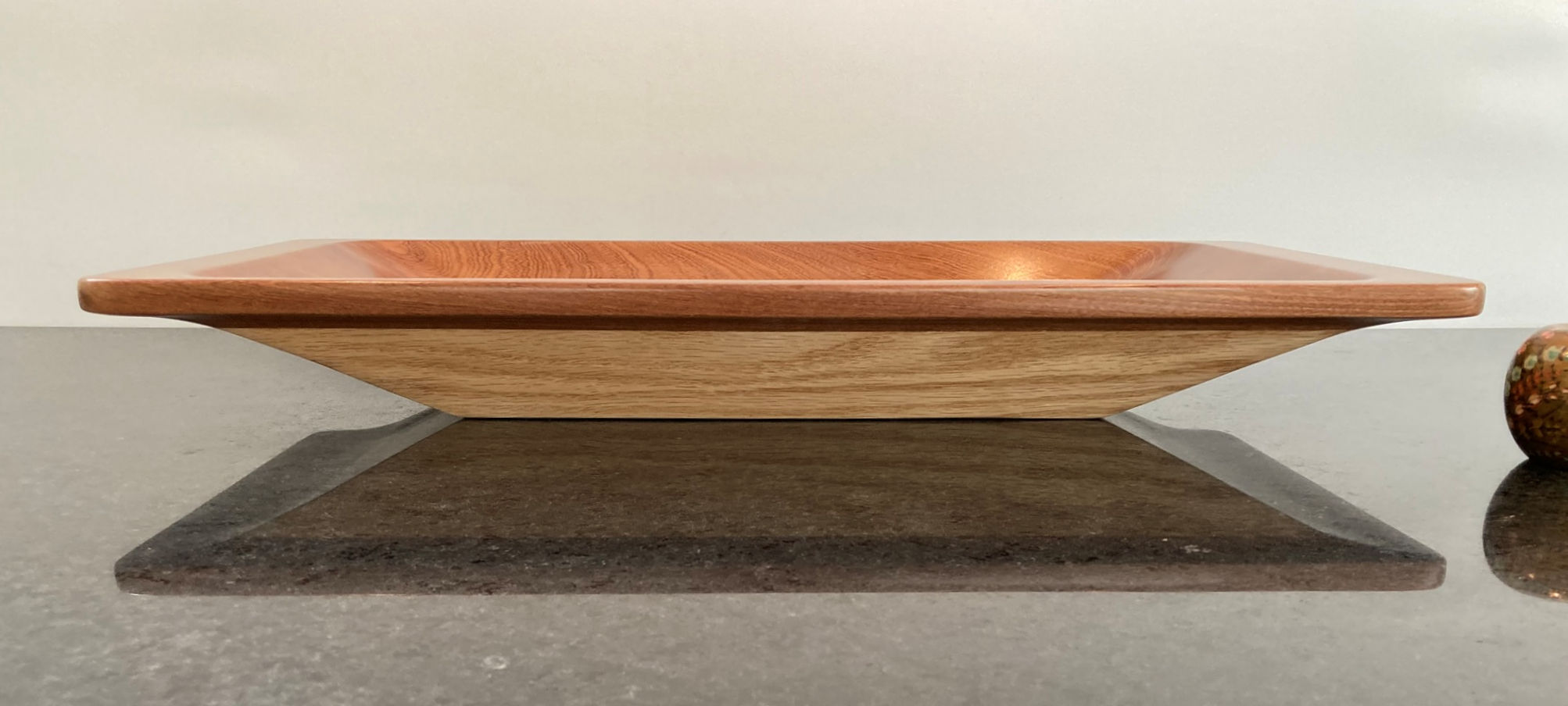 Centerpiece Bowl in African Sapele & Red Oak