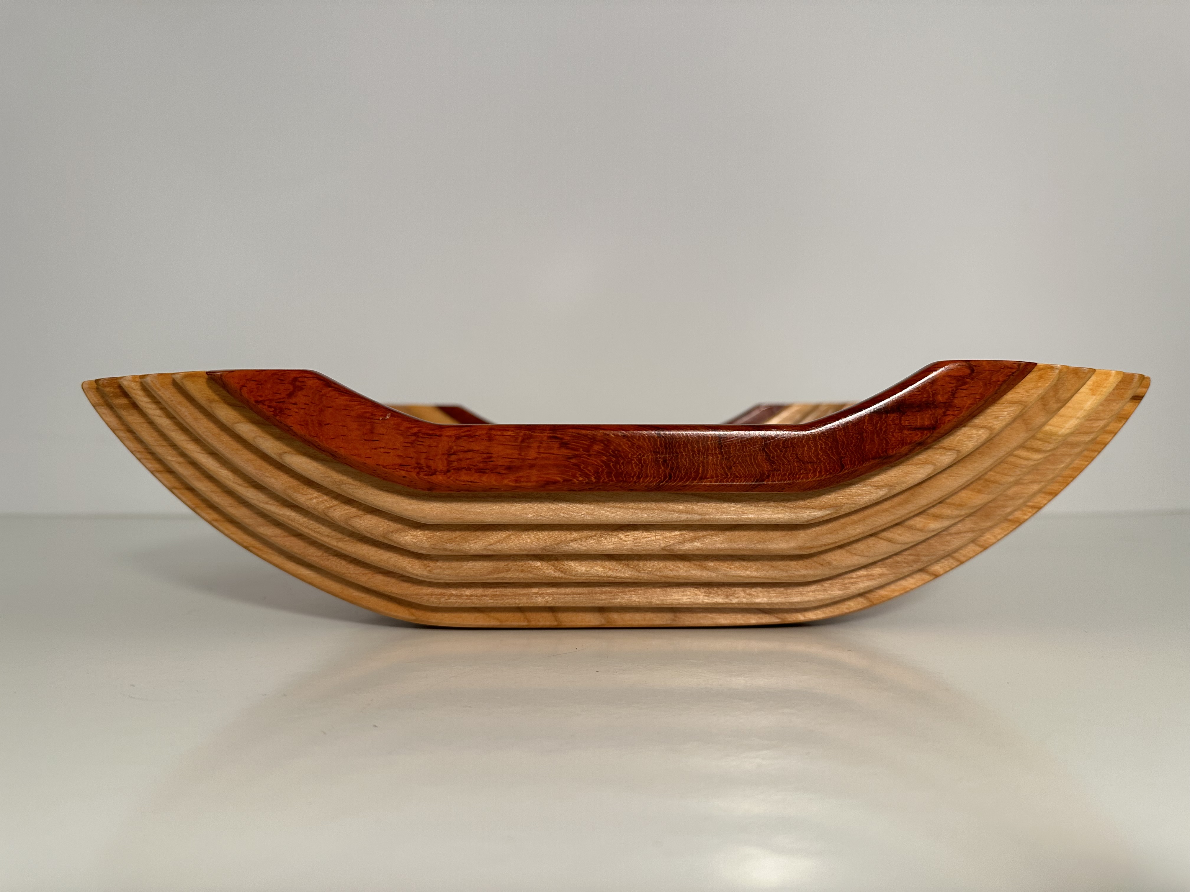 Wood Bowl in Cherry and Red Paduak