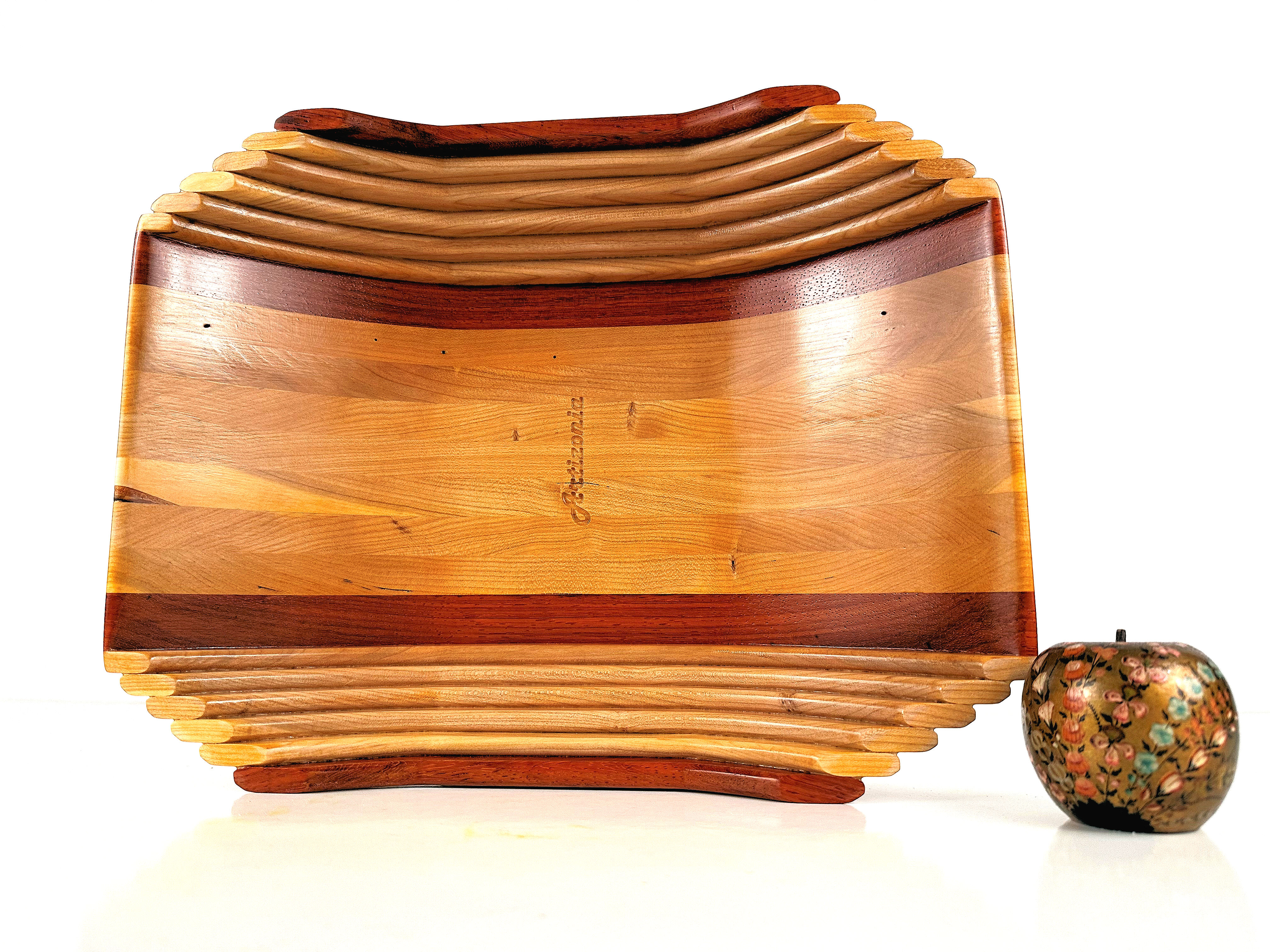 Wood Bowl in Cherry and Red Paduak