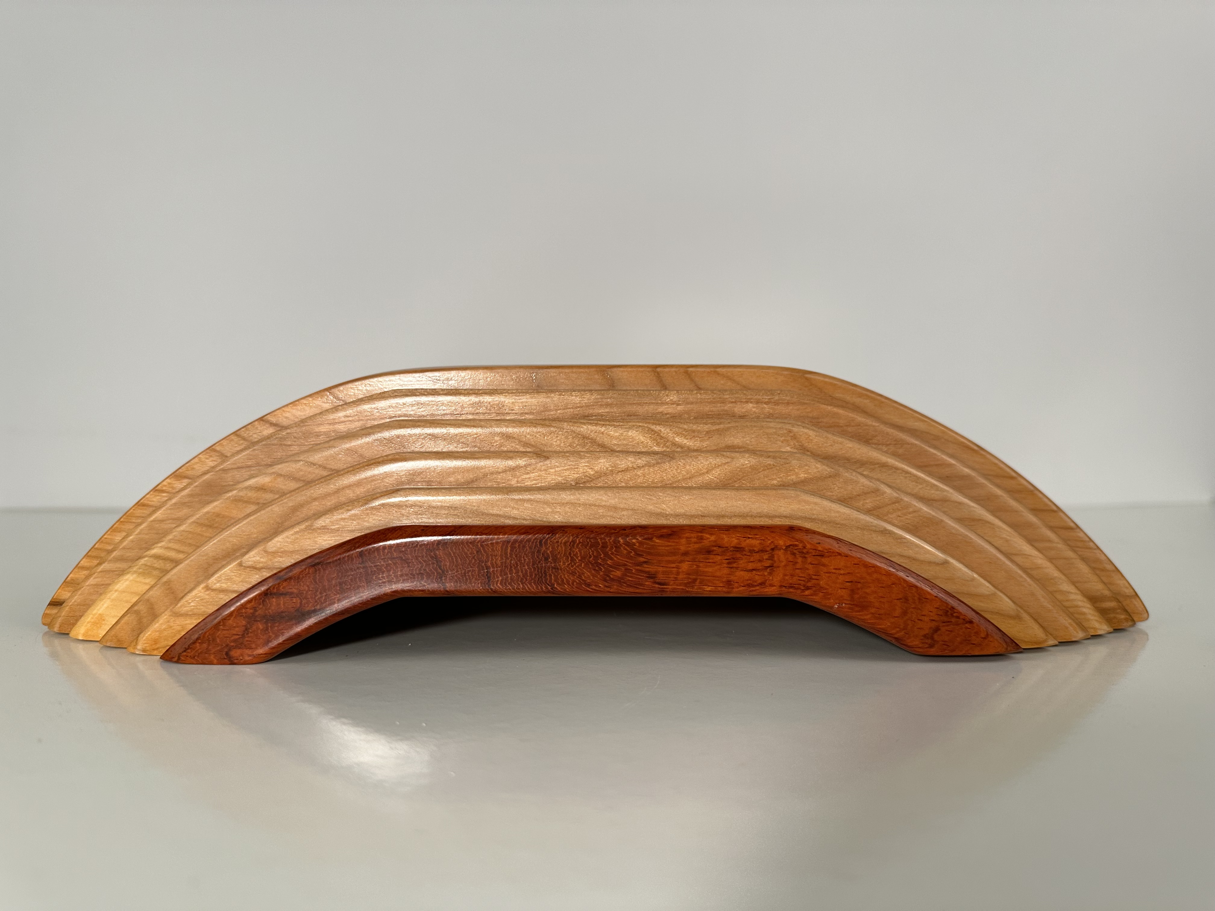Wood Bowl in Cherry and Red Paduak