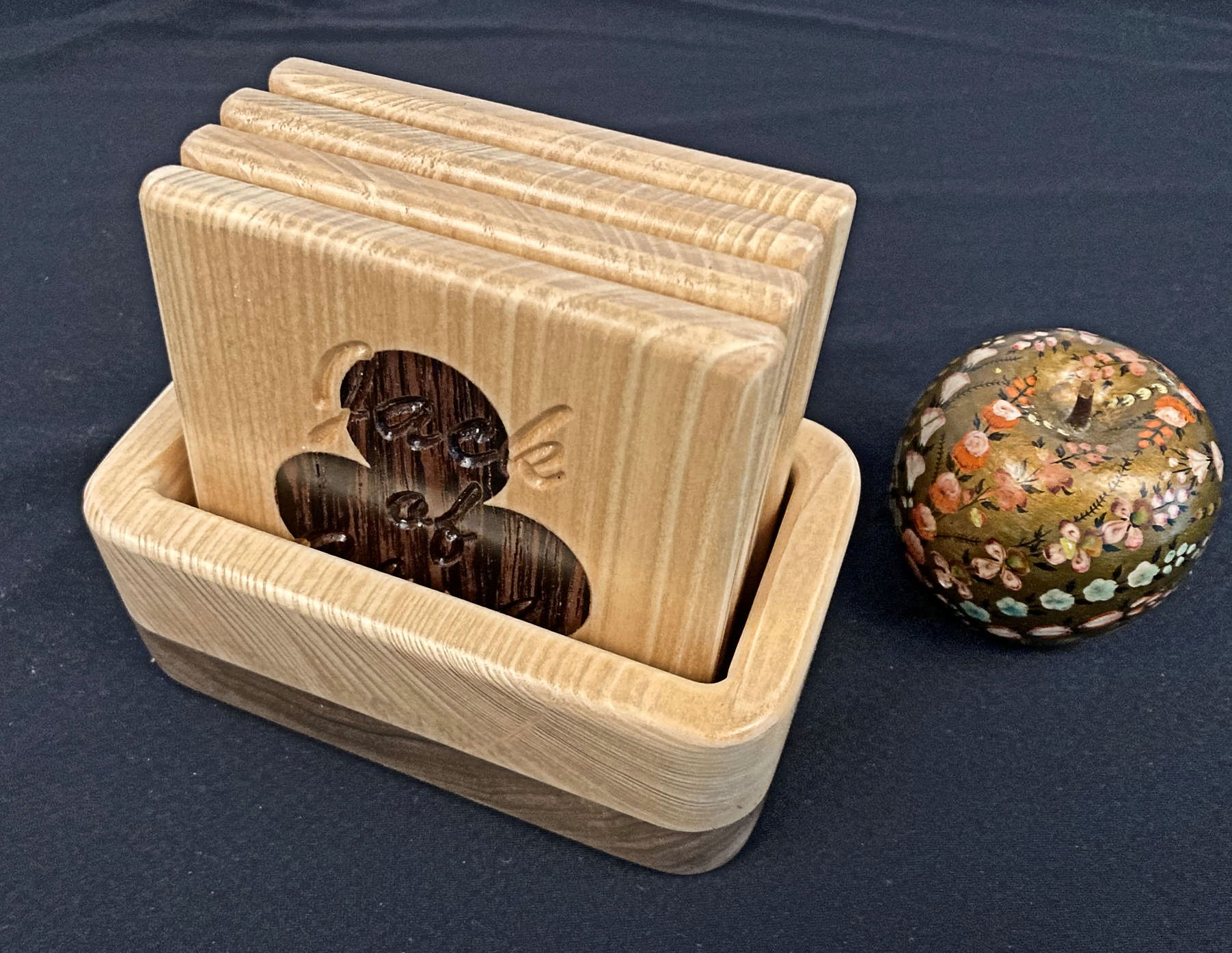 Coasters for Card Games in Maple