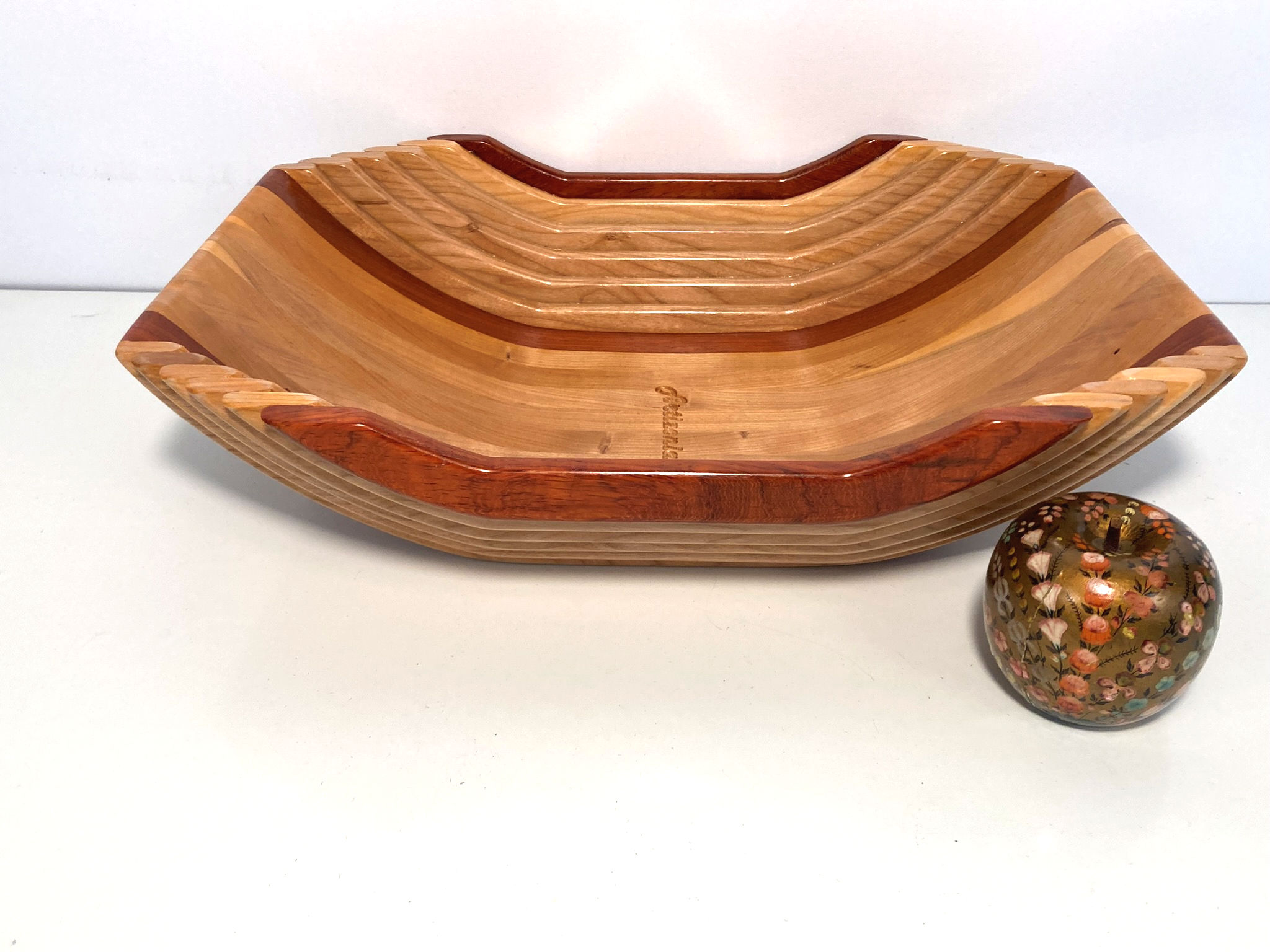 Wood Bowl in Cherry and Red Paduak