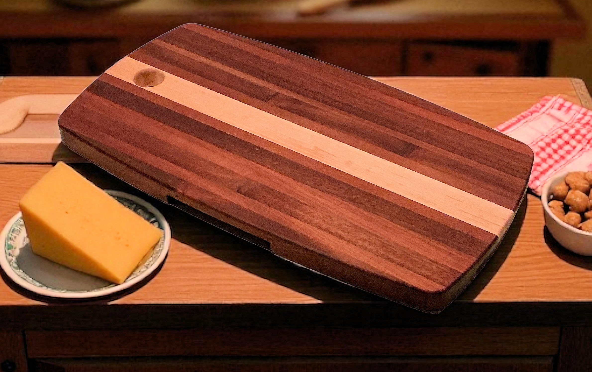 Charcuterie Board with Cut Handle Pockets