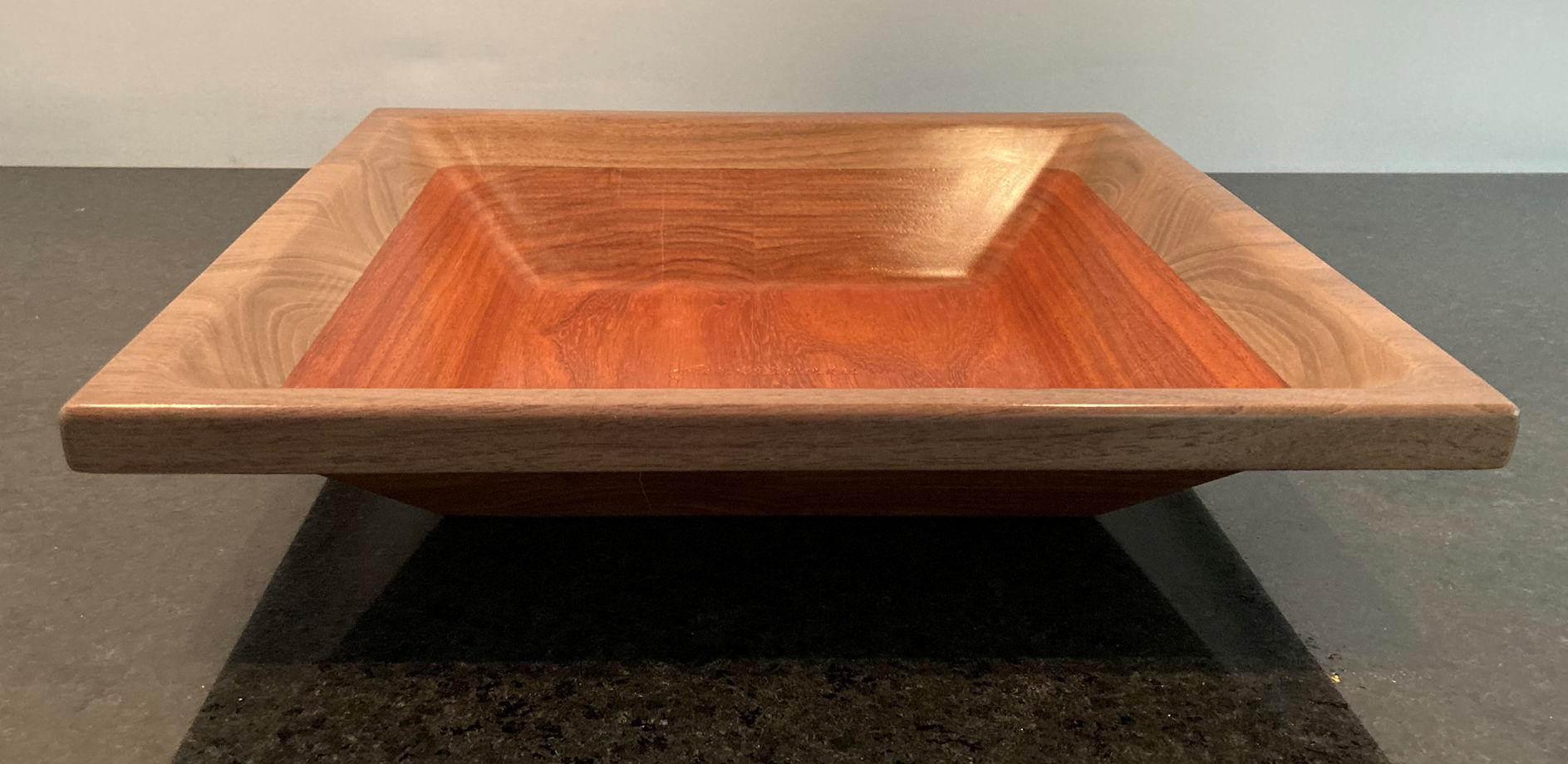 Centerpiece Bowl in Red Padauk & Walnut