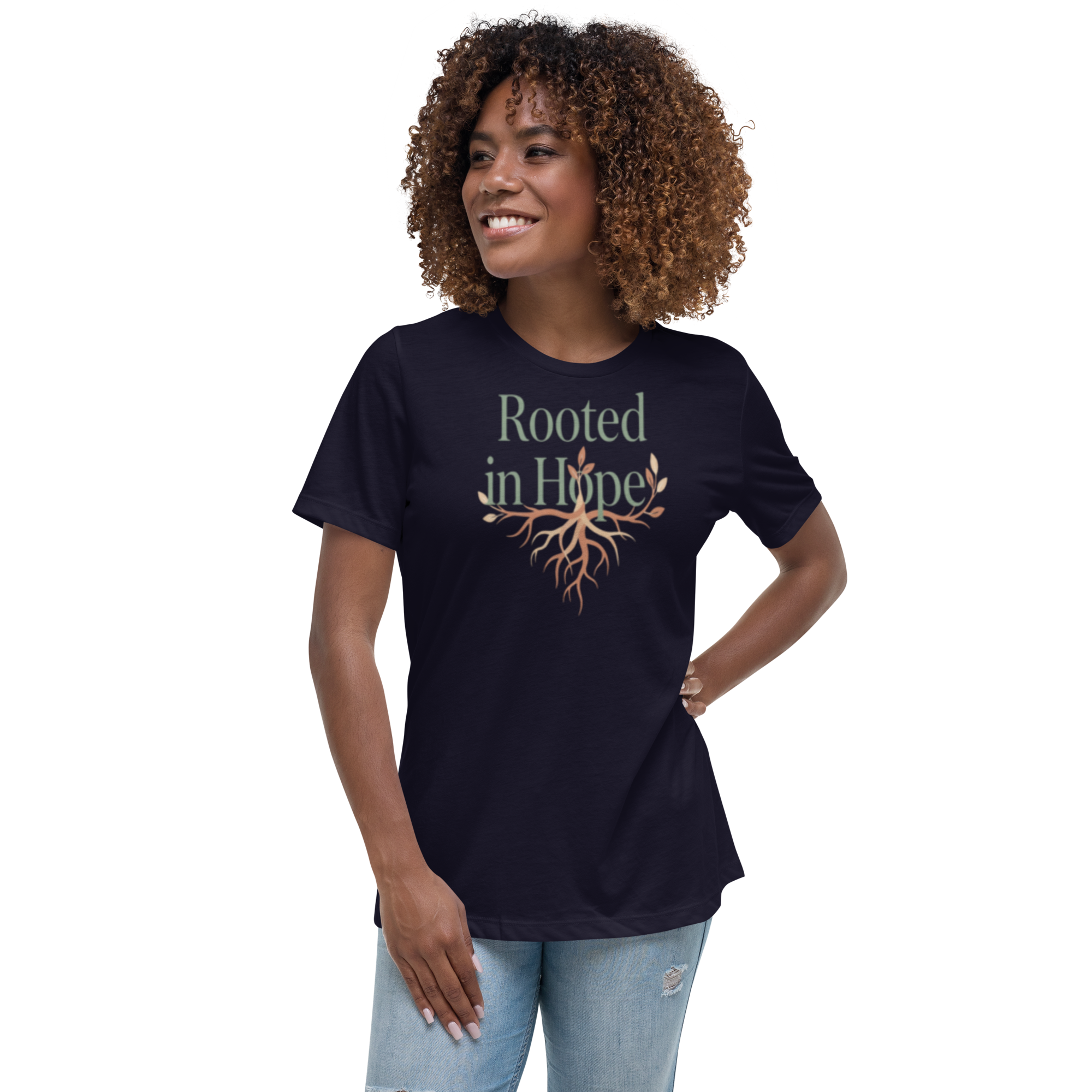 Rooted In Hope Women’s Relaxed Fit T-Shirt | Eco-Friendly Positive Tee