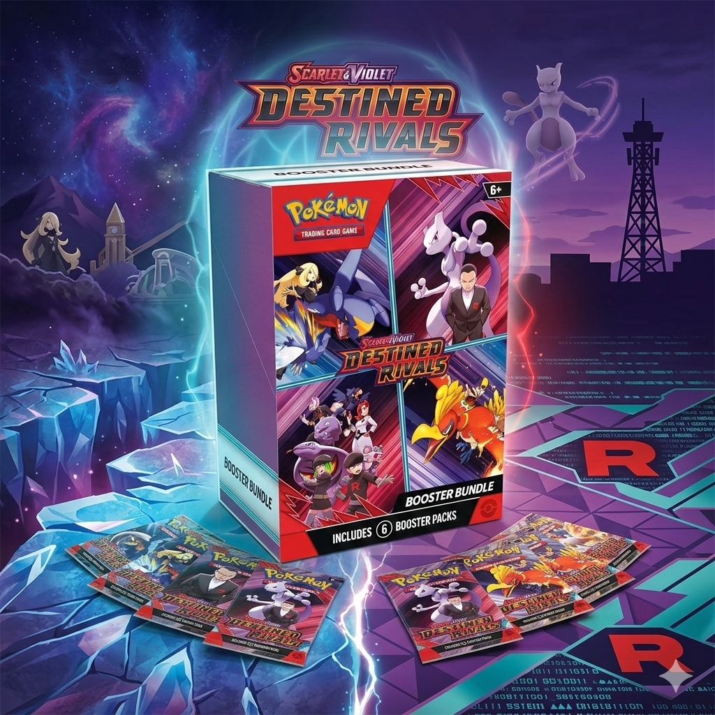 Pokémon Destined Rivals Booster Bundle – 6 Booster Packs 