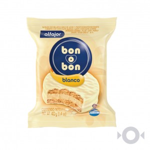 CAJA Alfajor BON O BON Blanco 40 GR X 40 U