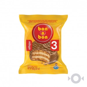 Alfajor BON O BON 3 Negro 60 GR X 21 U