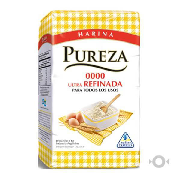 Harina PUREZA 0000 Ultra ReFinada x1k.