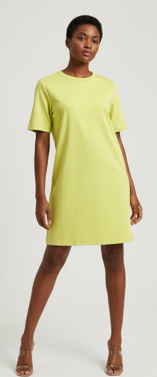 Lime Green Shift Dress - L size