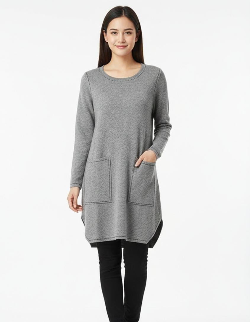 Grey Long Sleeve Tunic - L size