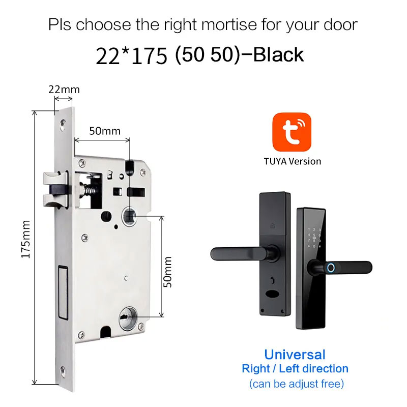 SmartX  SX-578  WiFi And Fingerprint Smart Door Lock. Tuya Smart Life App – 6 Unlock Options