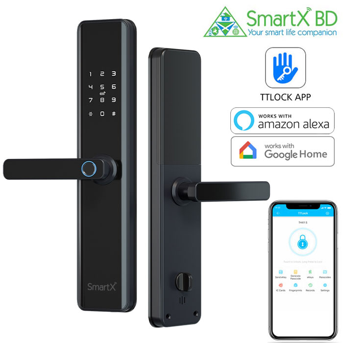 SmartX Fingerprint Door Lock TTLock App – 6 Unlock Options (SX-718TT)
