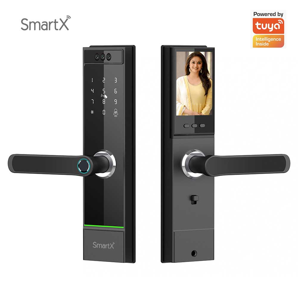 SmartX WiFi Smart Door Lock with Face Recognition Unlock Camera & Display Tuya Smart Life (SX-628)