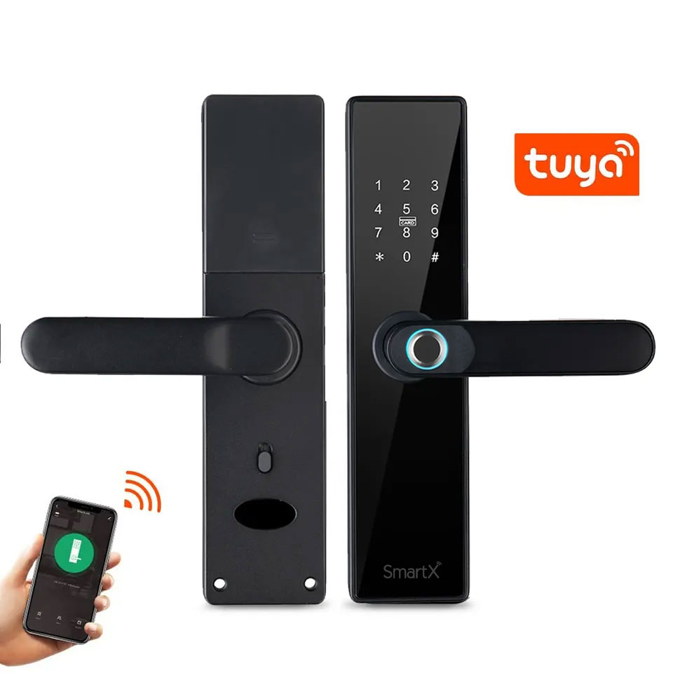 SmartX SX-578 WiFi And Fingerprint Smart Door Lock. Tuya Smart Life App – 6 Unlock Options