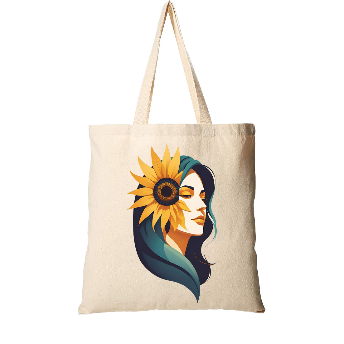 Sunflower Art Canvas Tote Bag