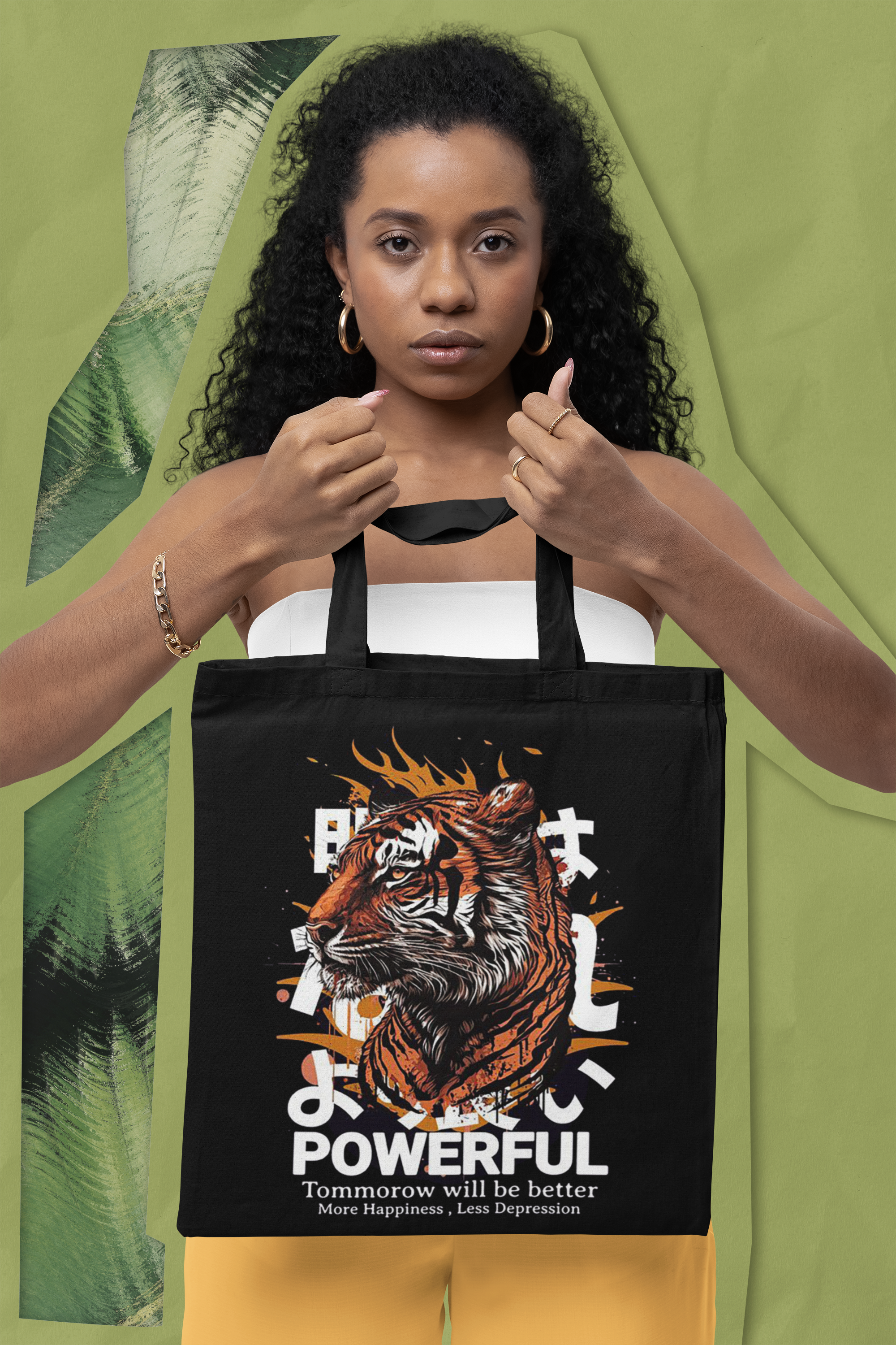 Powerful Tiger Tote Bag