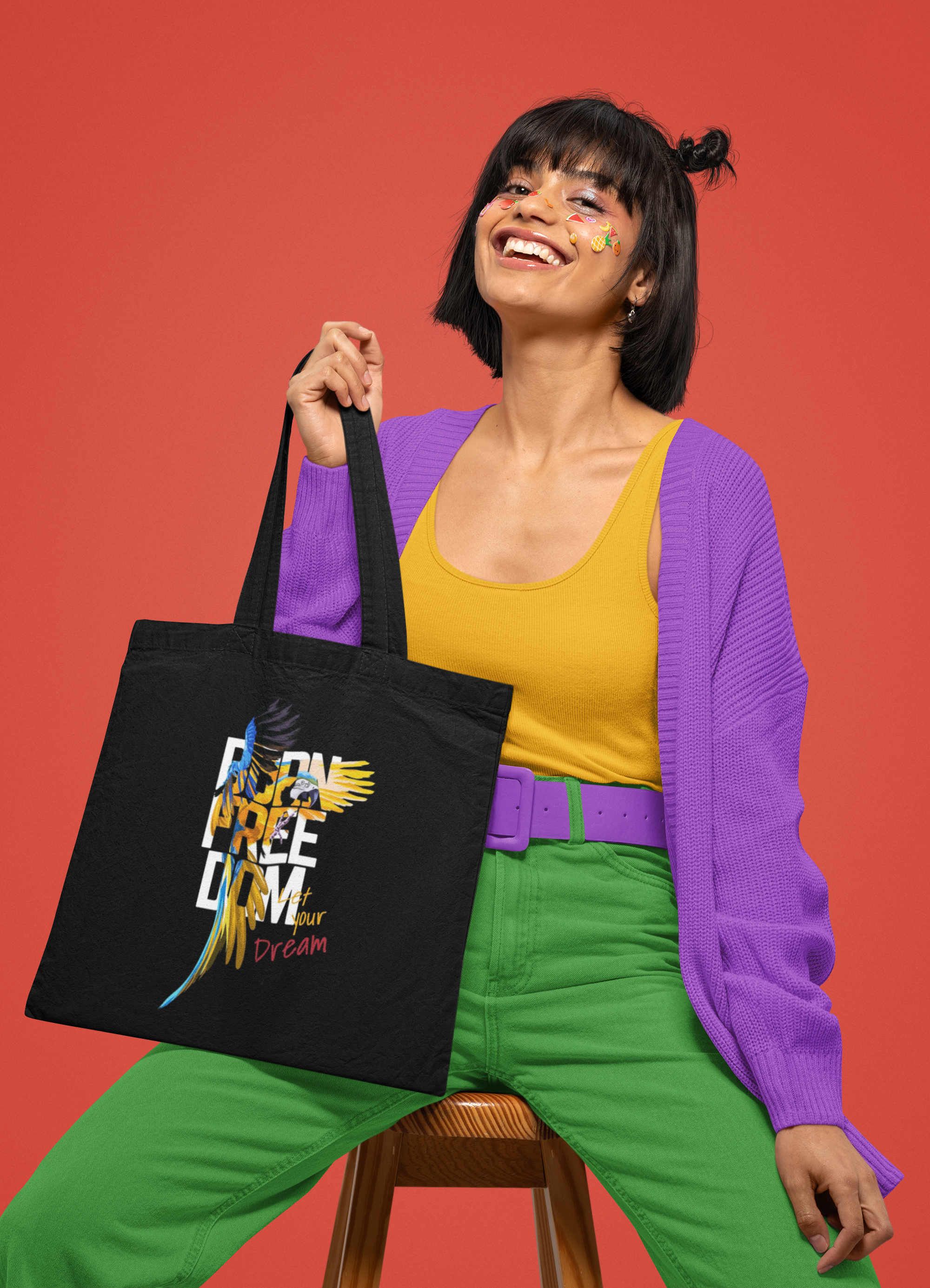 Printed Canvas Tote Bag