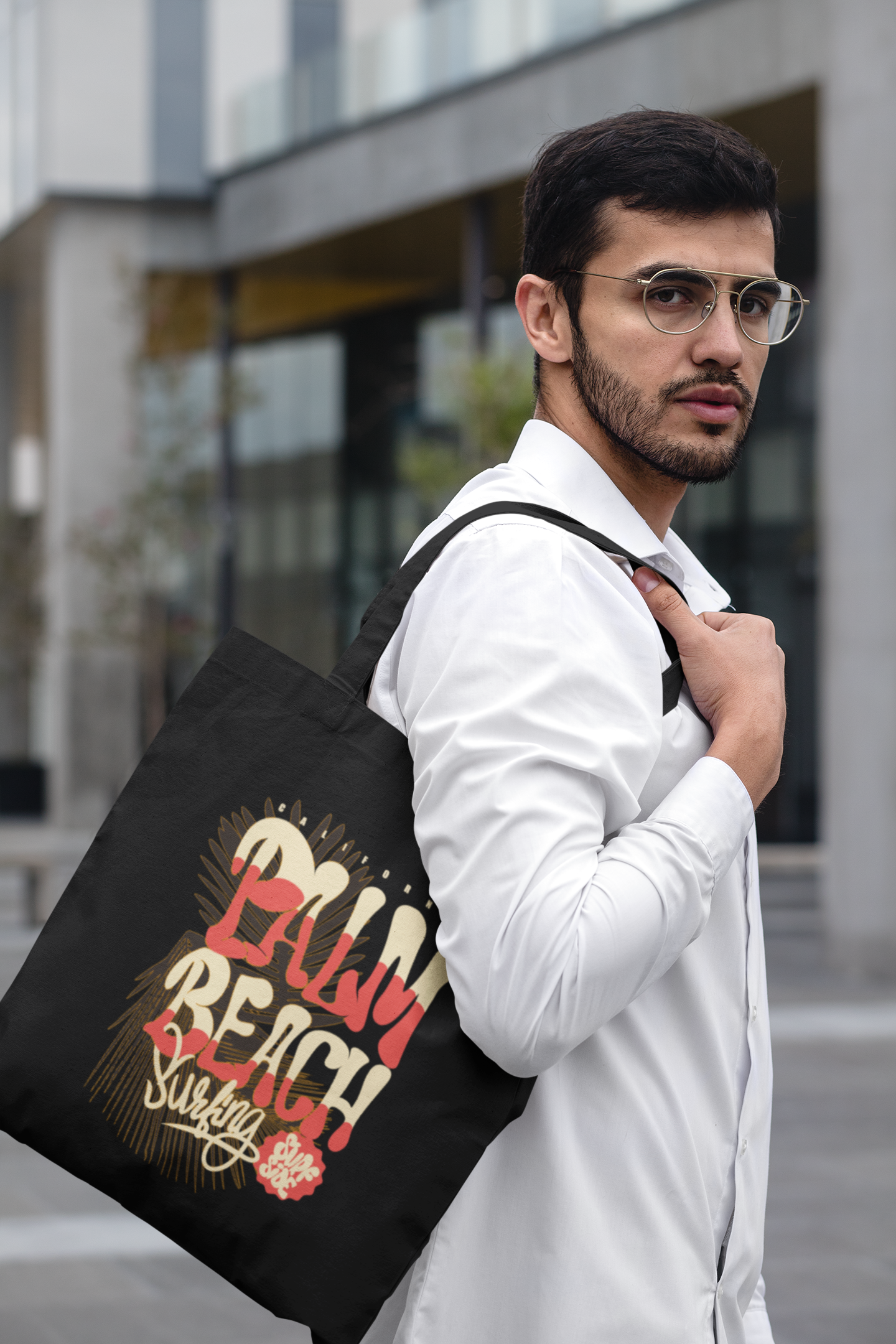 Palm Beach Surfing Tote Bag