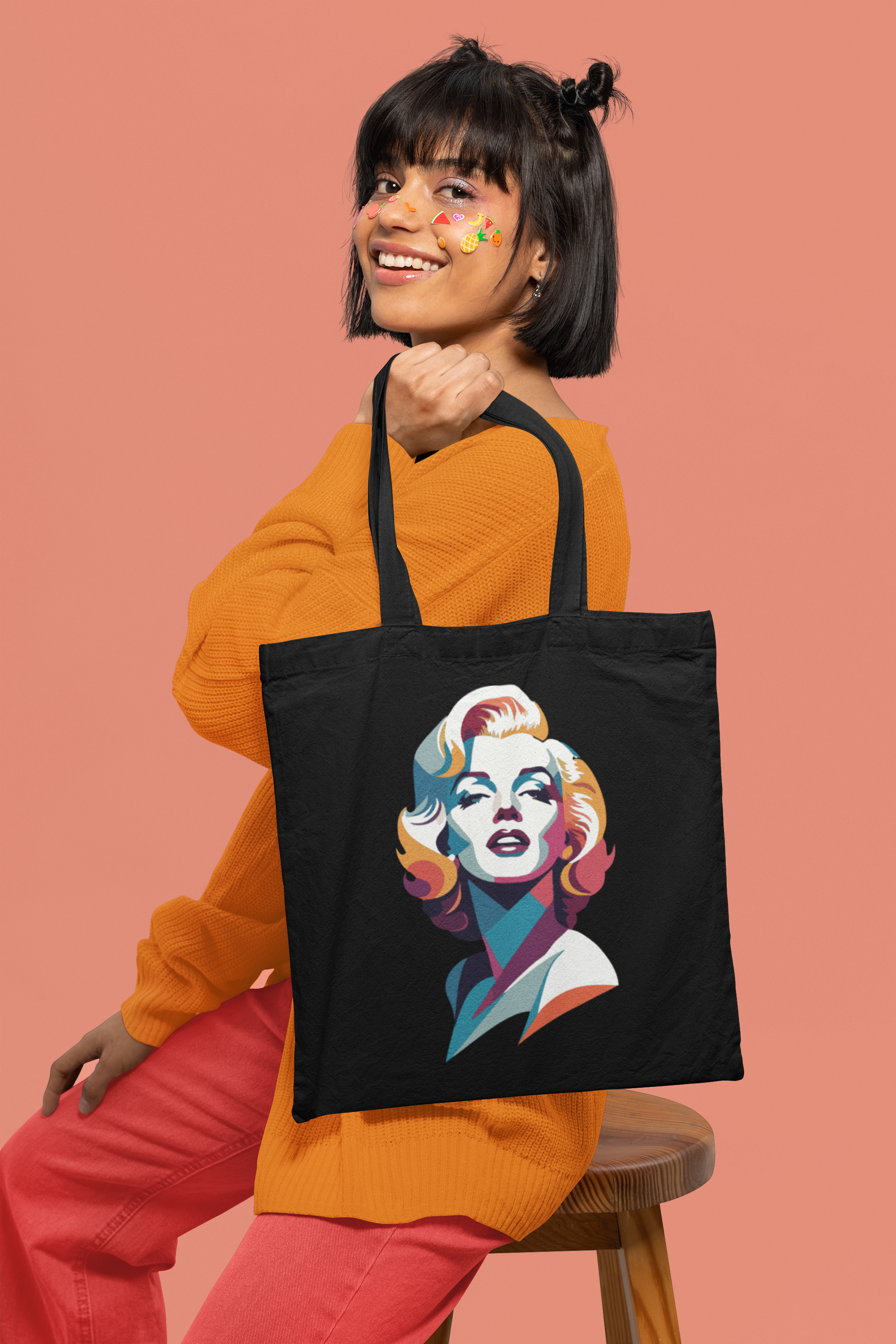 Pop Art Portrait Tote Bag