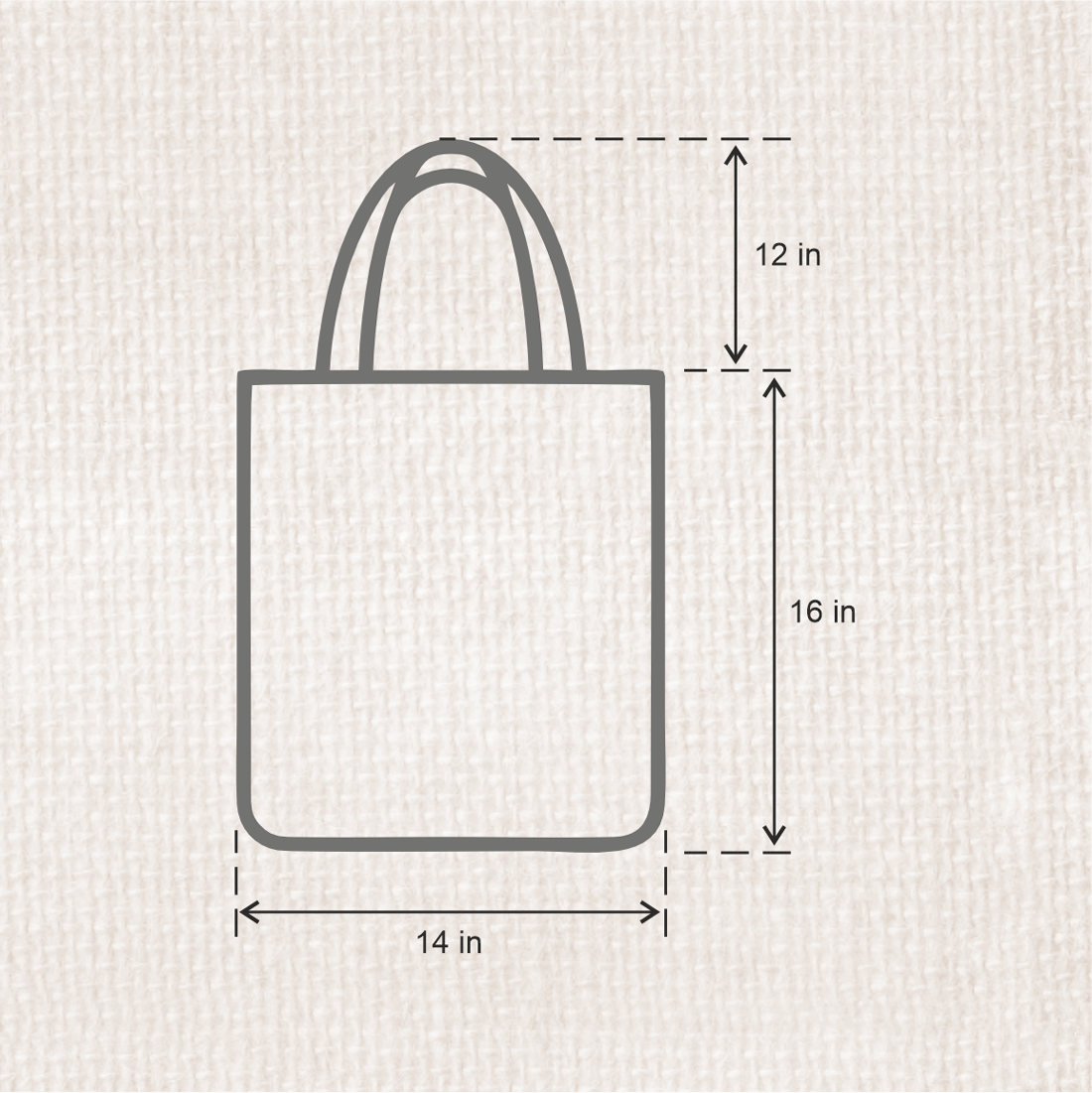 Elephant Print Canvas Tote Bag