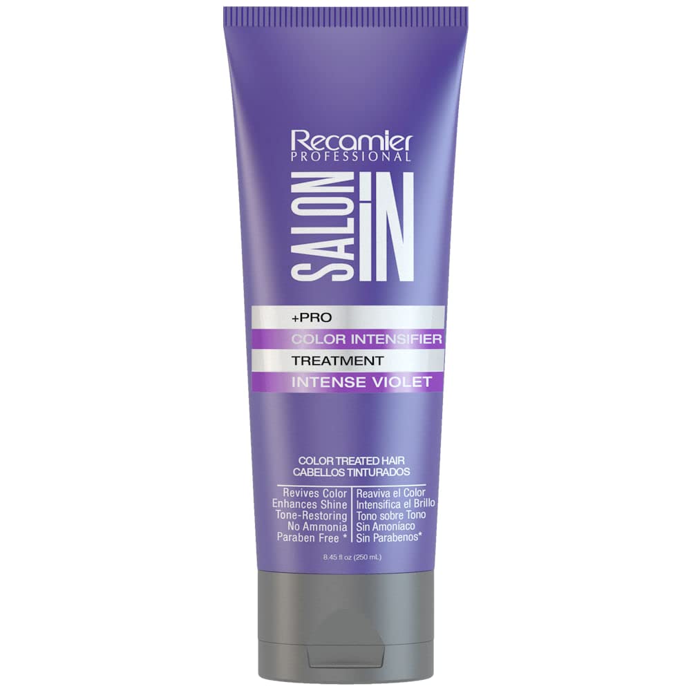 Salon In Recamier Pro Hair Color Intensifier Treatment Intense Violet | Enhances & Revives Hair Color | 8.45 fl oz
