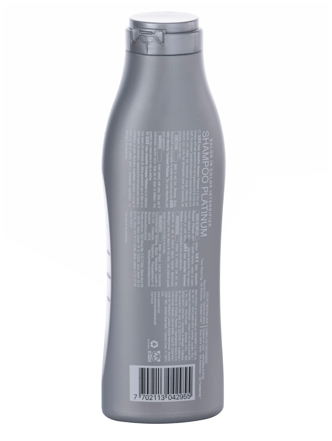 Recamier Color Intensifier Purple Shampoo Colored + Dyed + Bleached Hair Champú Morado Matizador Tonos Rubios 10.1 oz./fl.