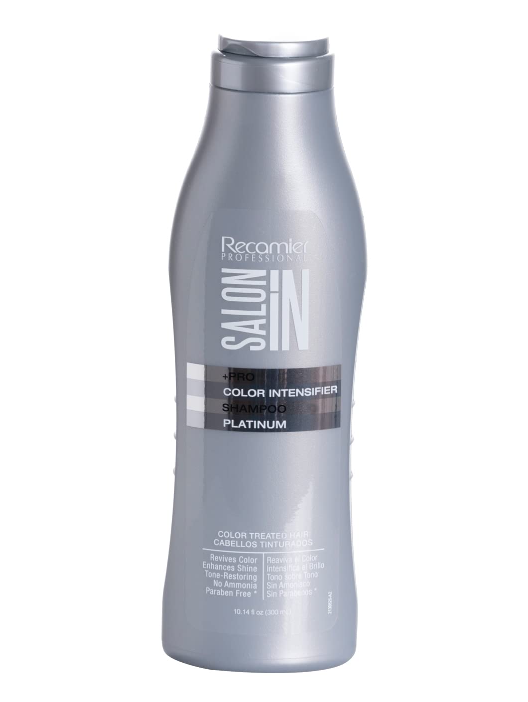 Recamier Color Intensifier Purple Shampoo Colored + Dyed + Bleached Hair Champú Morado Matizador Tonos Rubios 10.1 oz./fl.