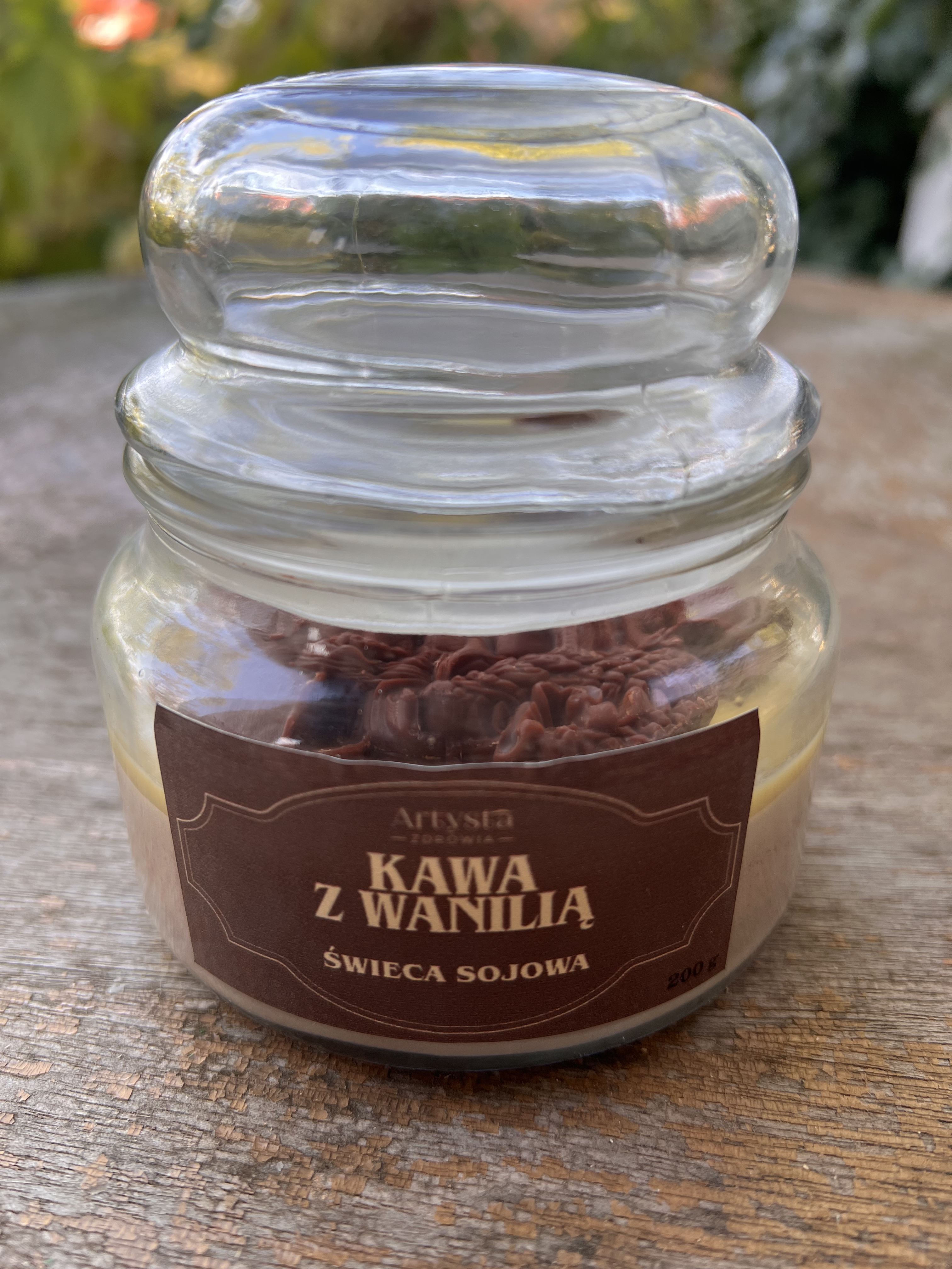 Kawa z wanilią świeca sojowa