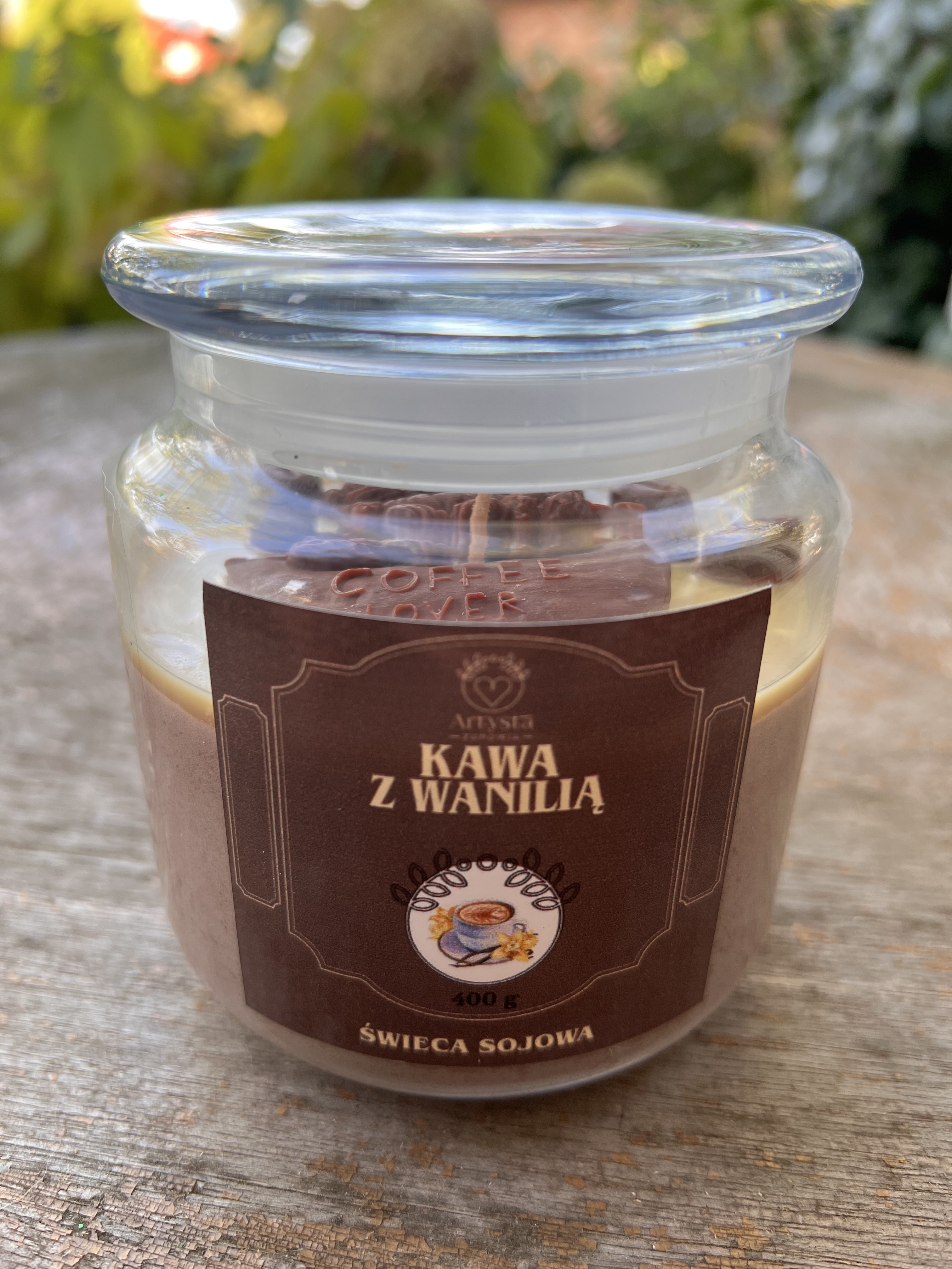Kawa z wanilią świeca sojowa