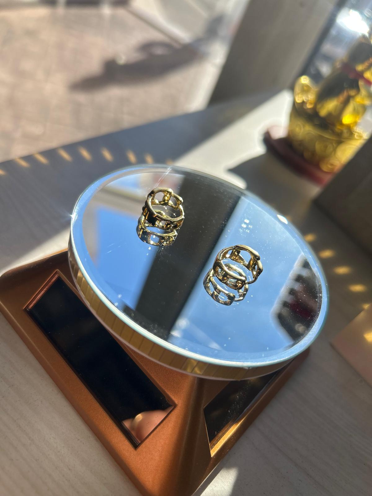 Cercei din inox cu zirconiu