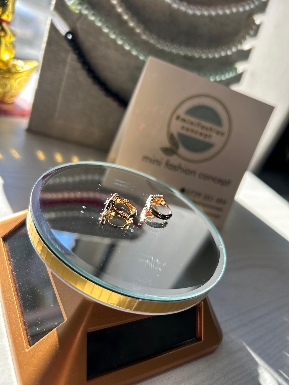 Cercei din inox cu zirconiu