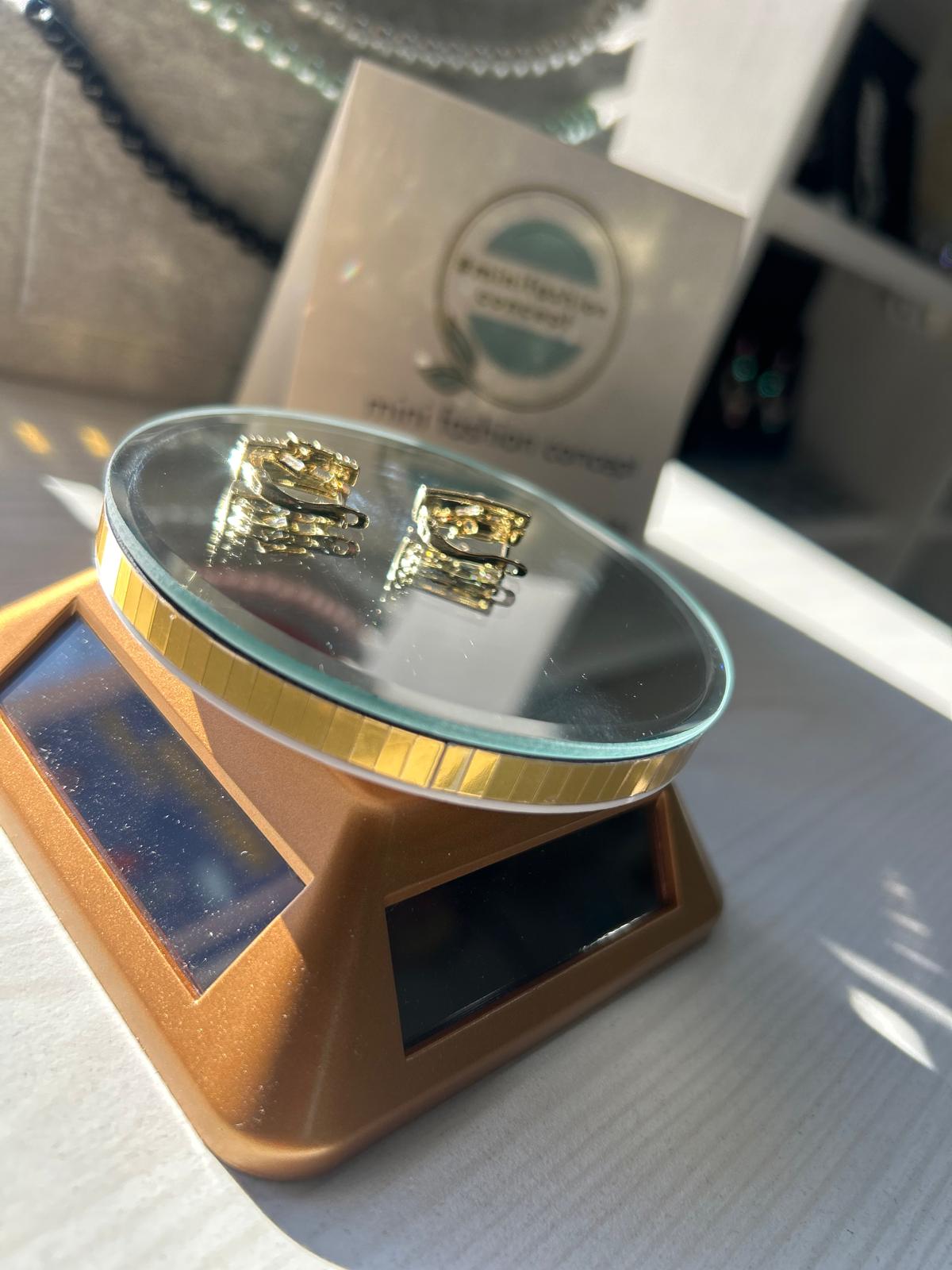 Cercei din inox cu zirconiu