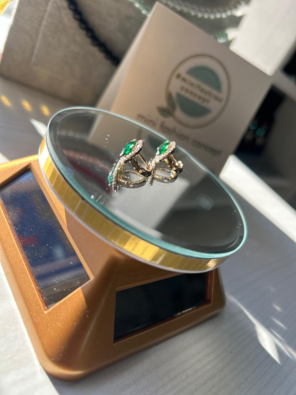 Cercei din inox cu zirconiu