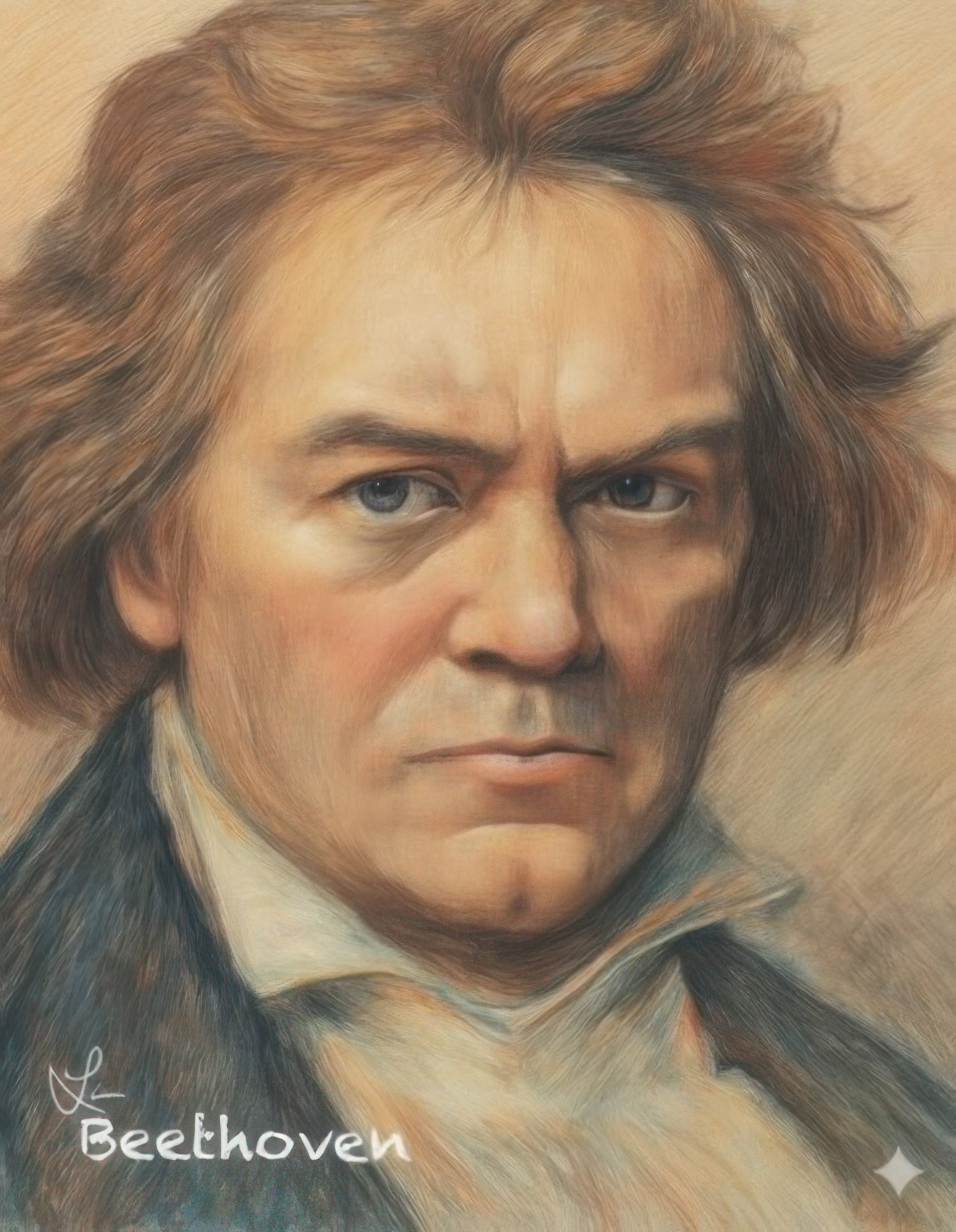 Classical Beethoven Portrait Art Print