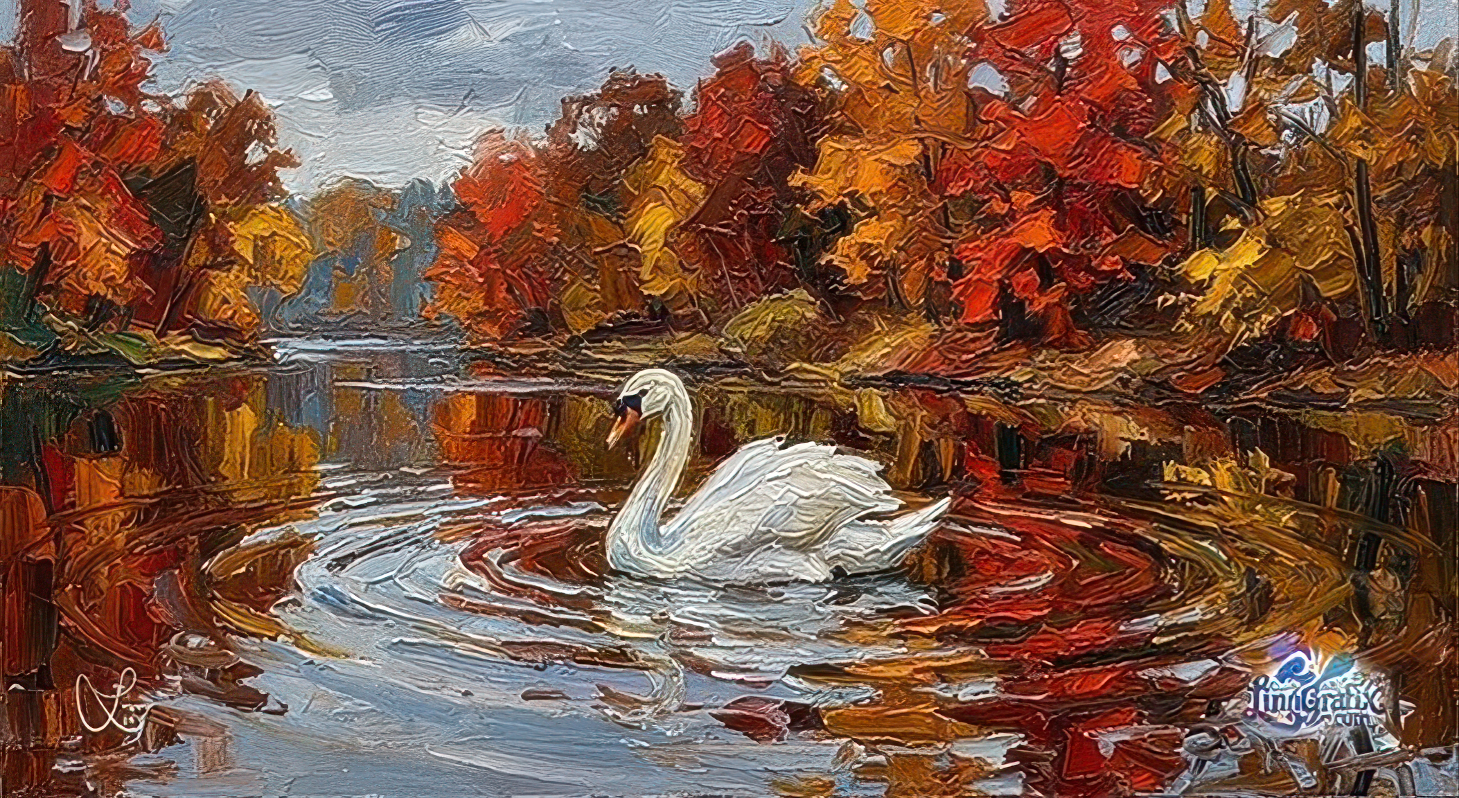 Autumn Swan - Digital Download