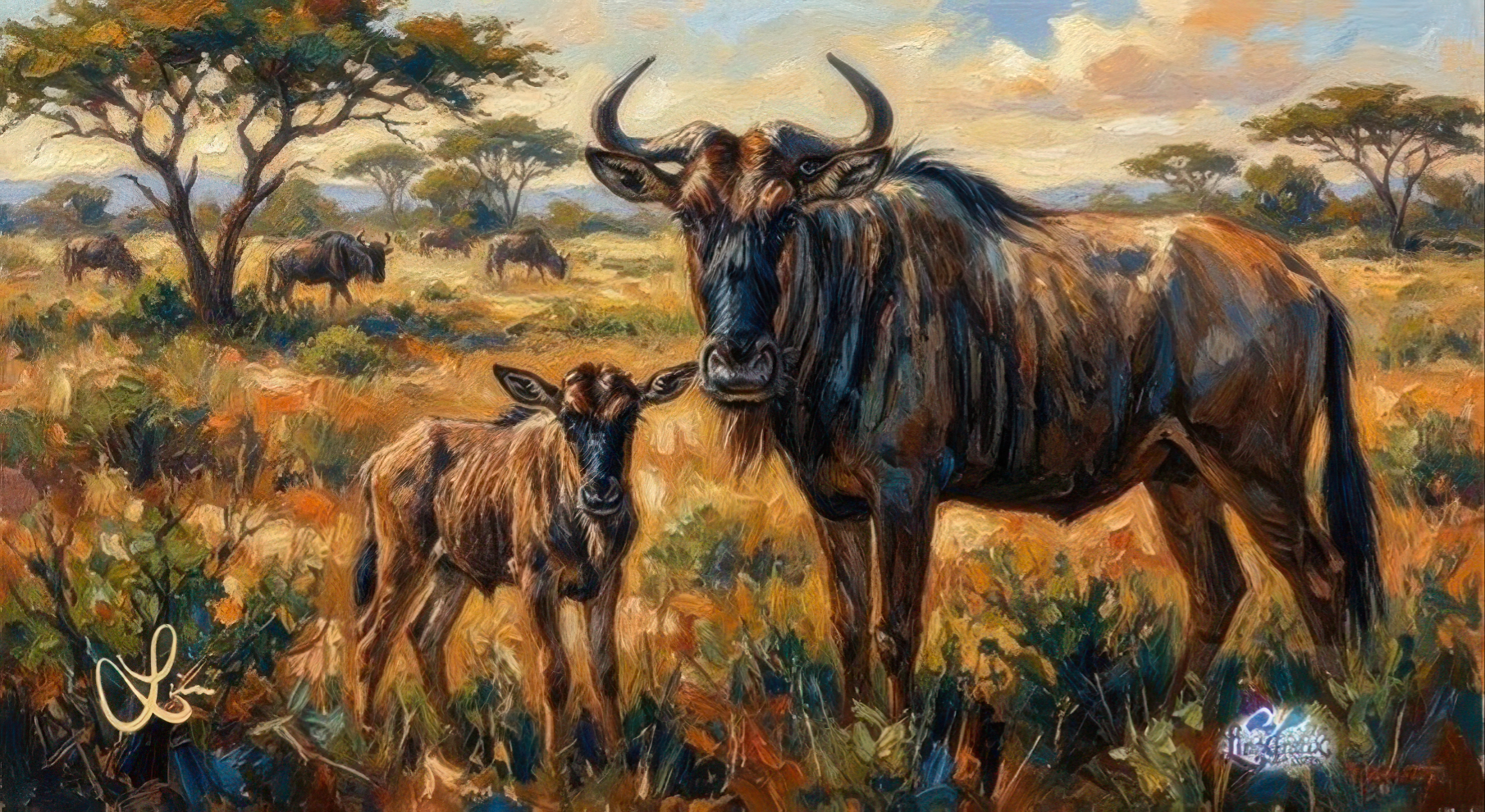 Wildebeest Family - Digital Download