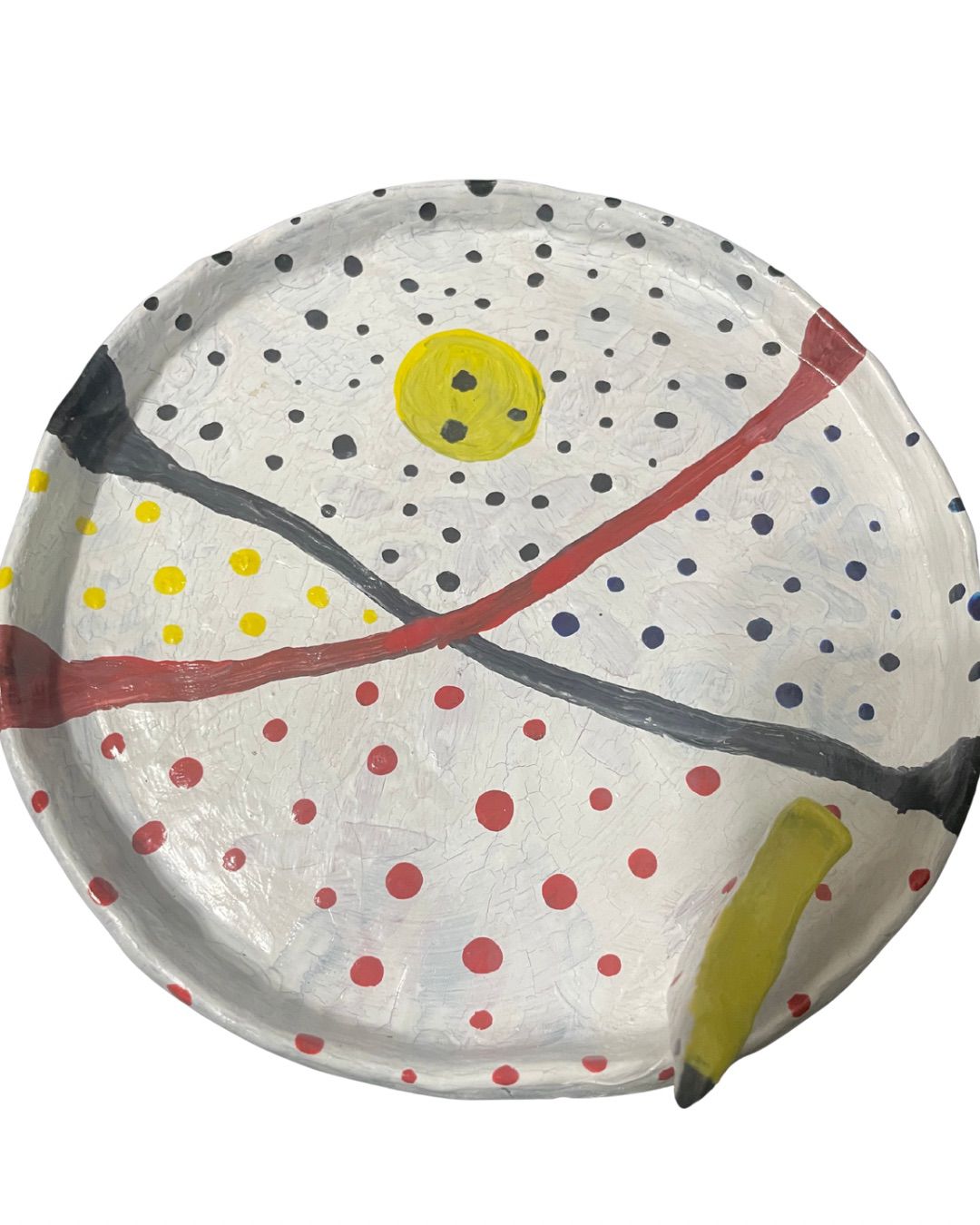 Castiçal artesanal em cerâmica