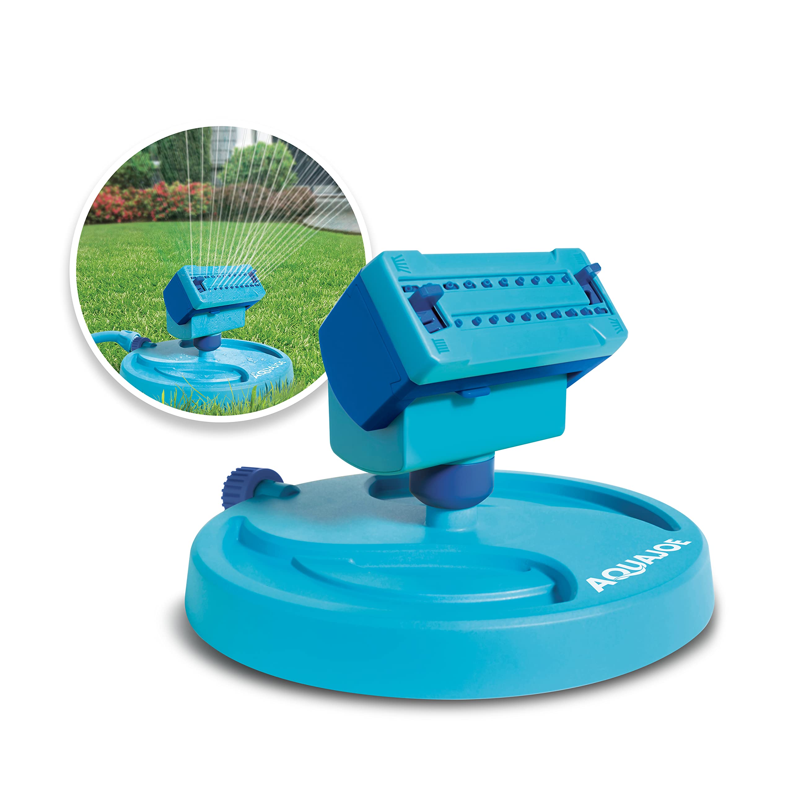 Aqua Joe AJ-OSPR20 Mini Gear-Driven Oscillating Sprinkler on Sled Base