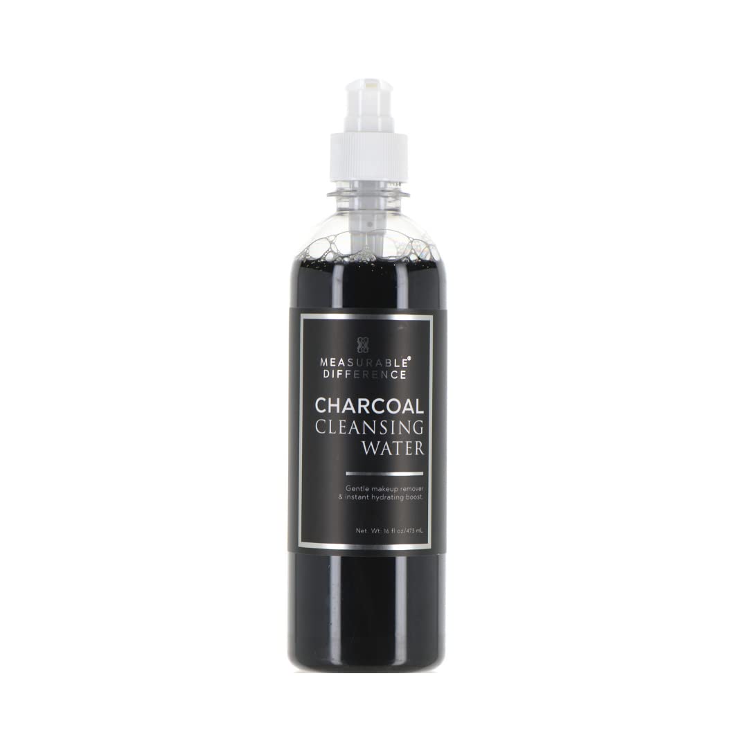 Measurable Difference Charcoal Cleansing Water – Toning Makeup Remover, Facial Cleanser | 16 oz Bottle |