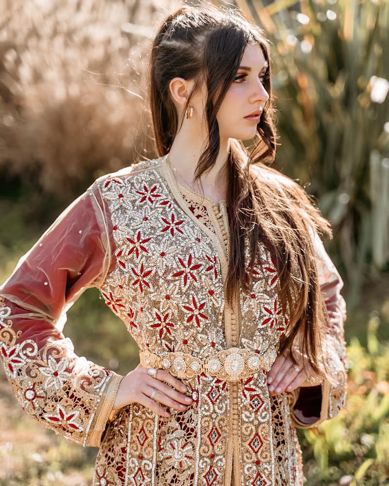Caftan marocain brodé