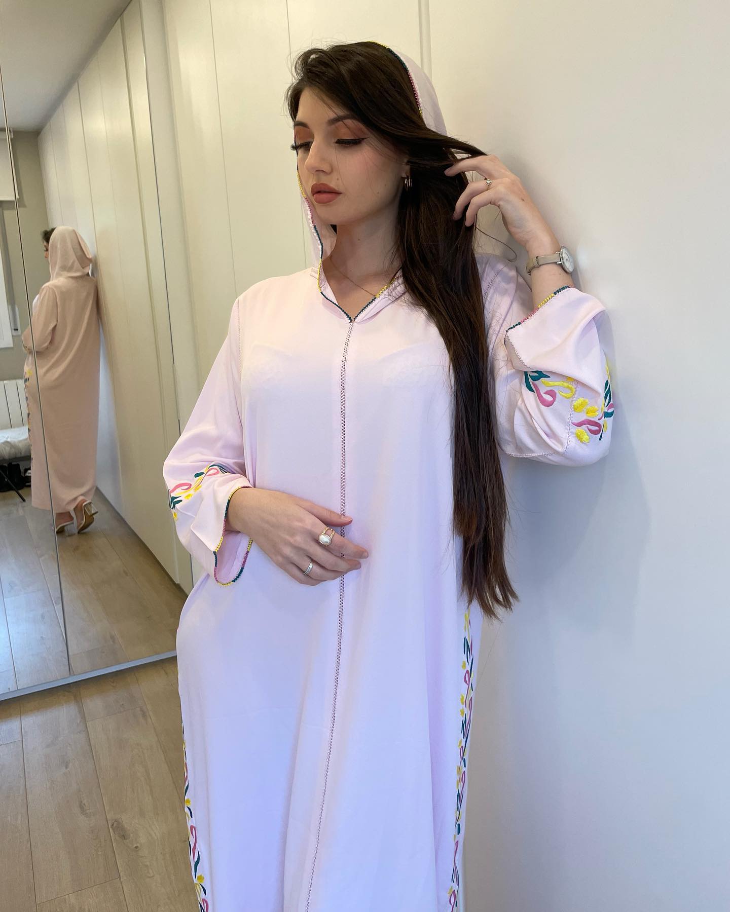 Caftan rose clair