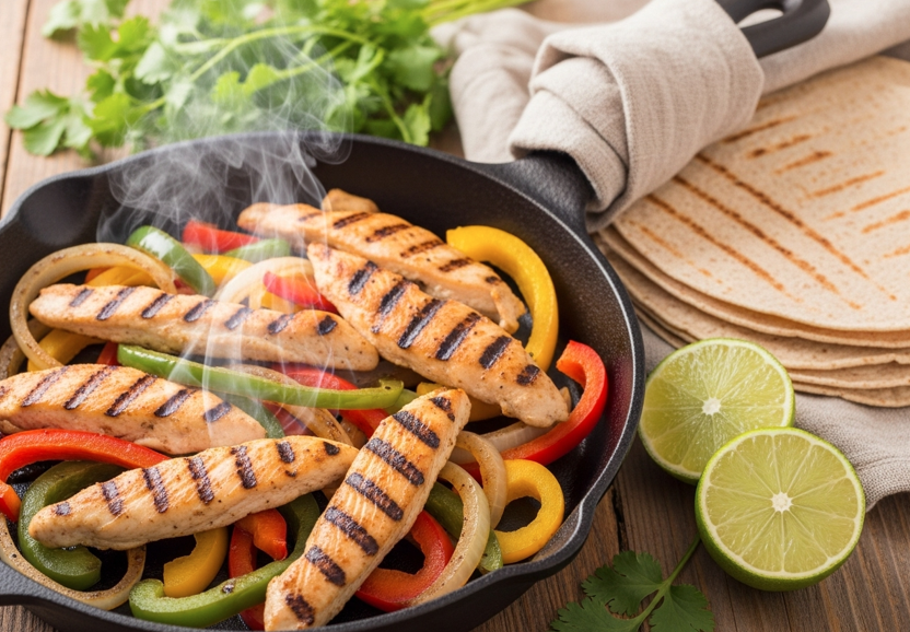 Fajitas de Pollo con Pimientos