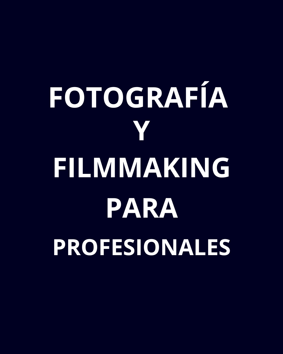Servicio de fotografía y Filmmaking para profesionales