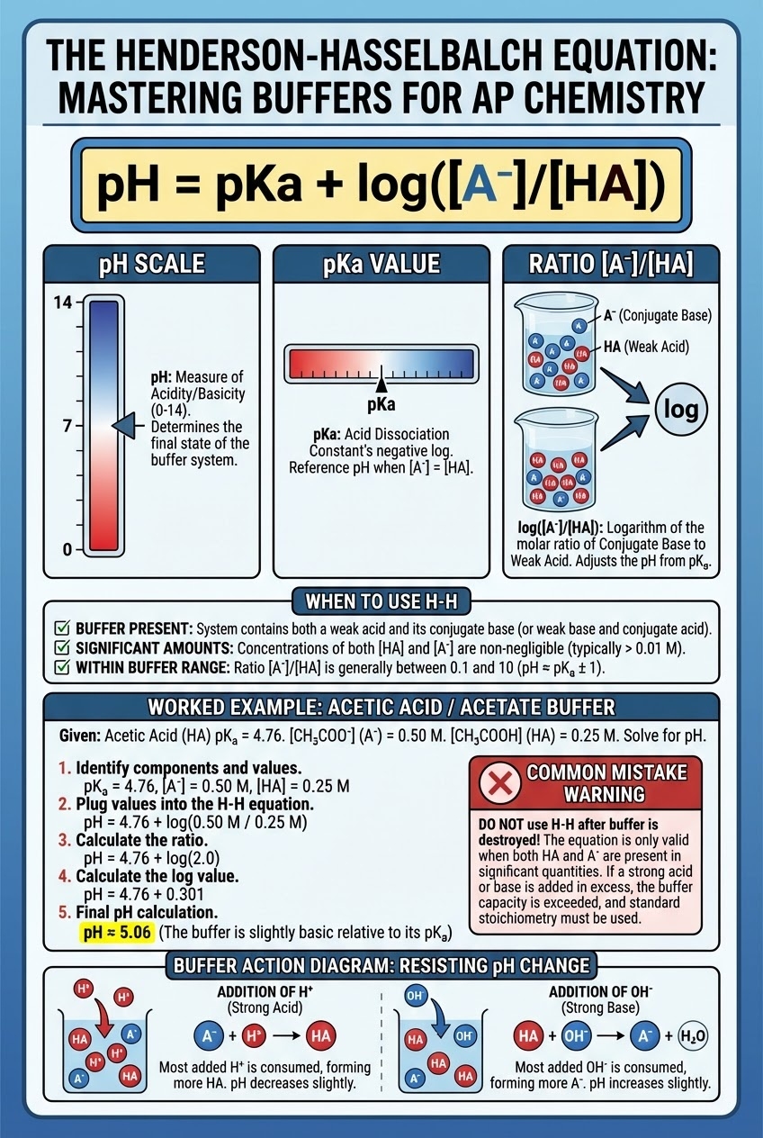 Henderson-Hasselbalch Equation AP Chemistry Guide AP Chemistry Unit 8 
