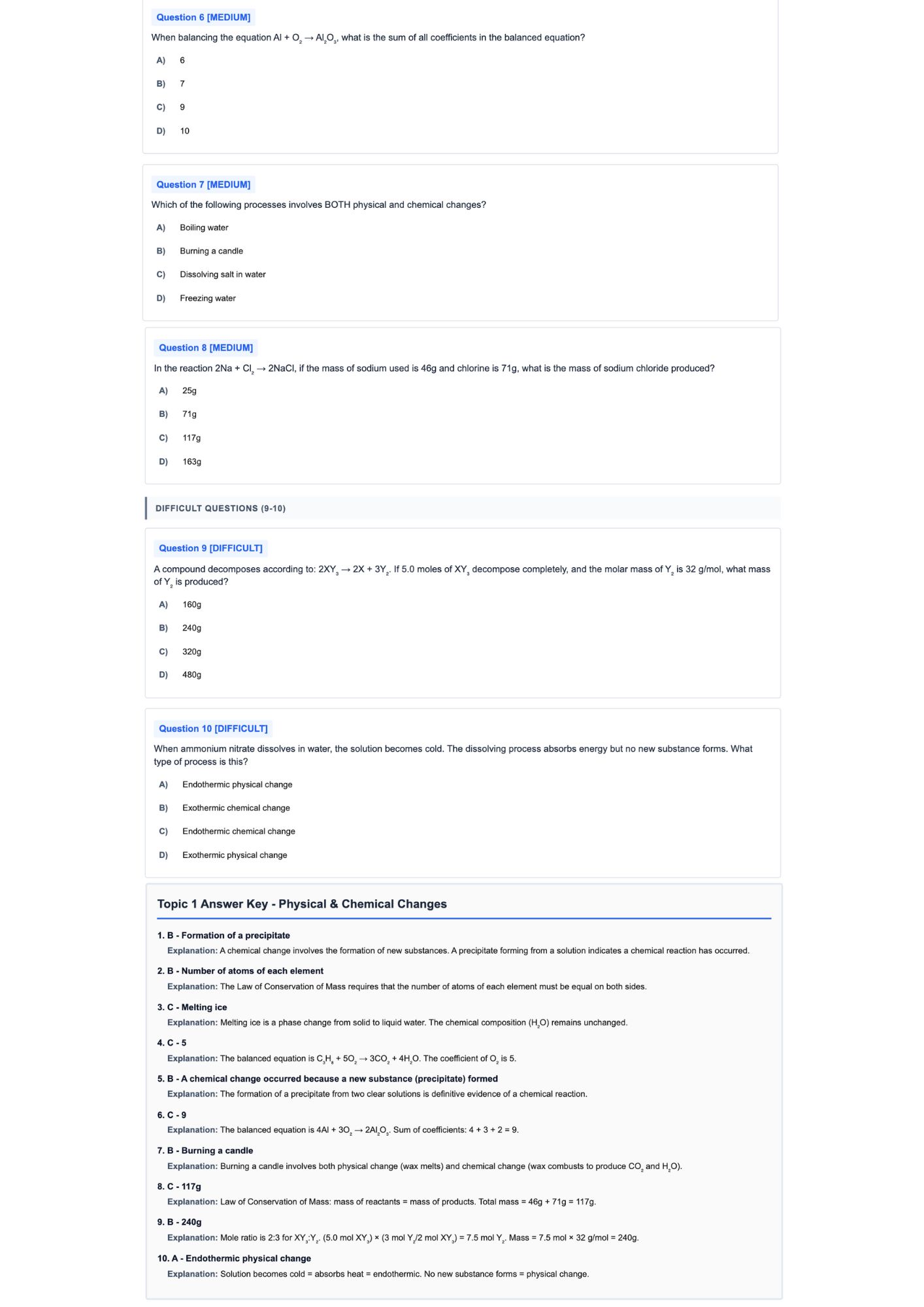 5 THE ULTIMATE PRACTICE AP CHEMISTRY : Unit 4 Revision