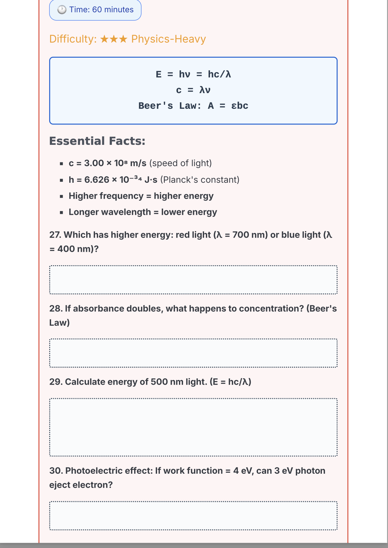 AP Chemistry Unit 3 Rescue Comprehensive Student Guide 