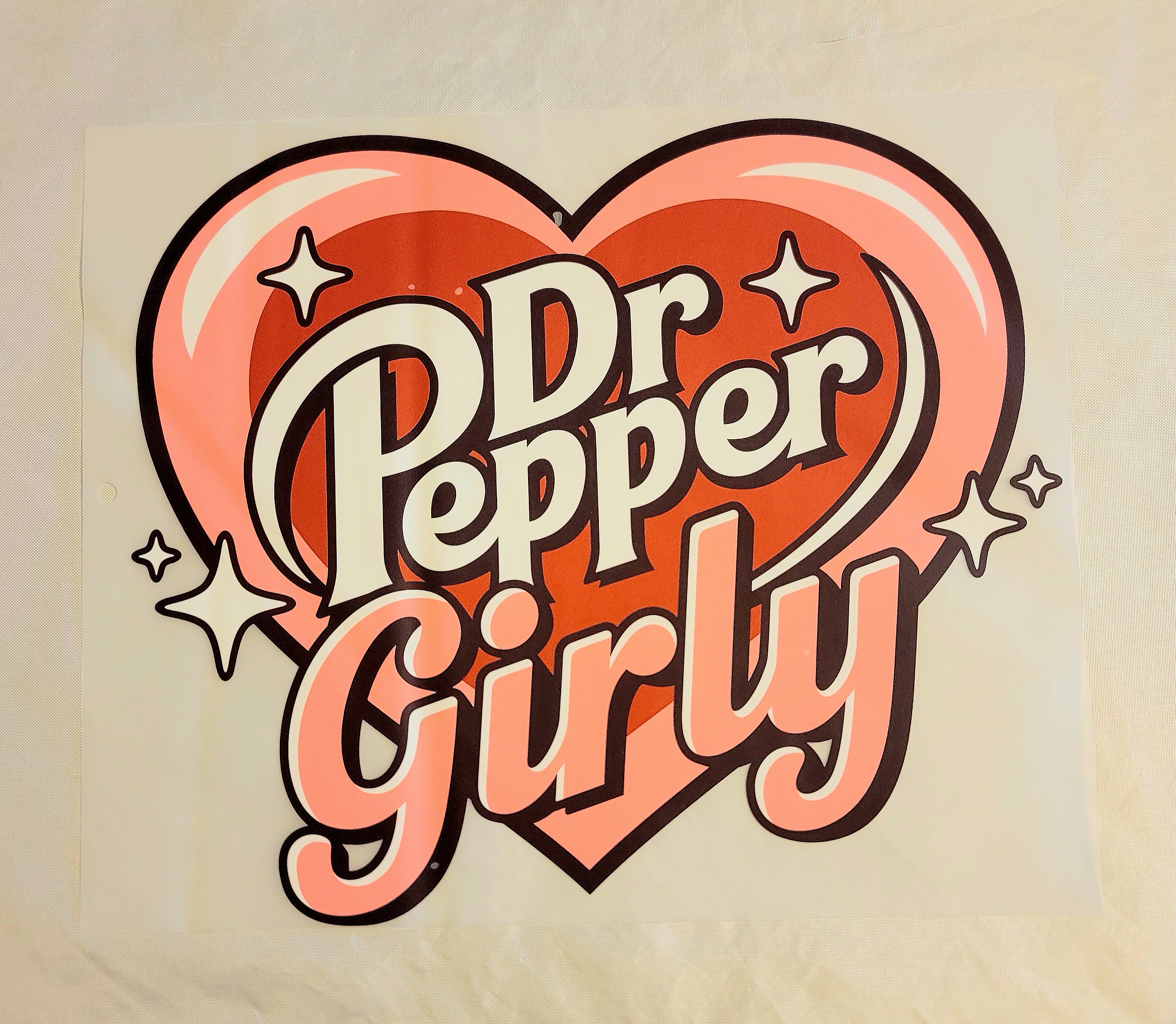 Dr Pepper Girly DTF print