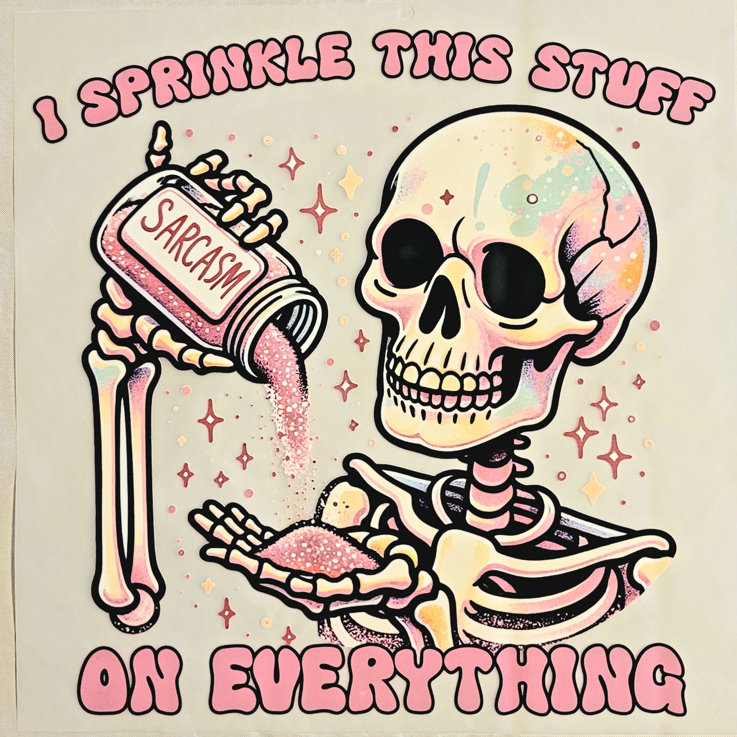 Sarcasm Skeleton DTF Print